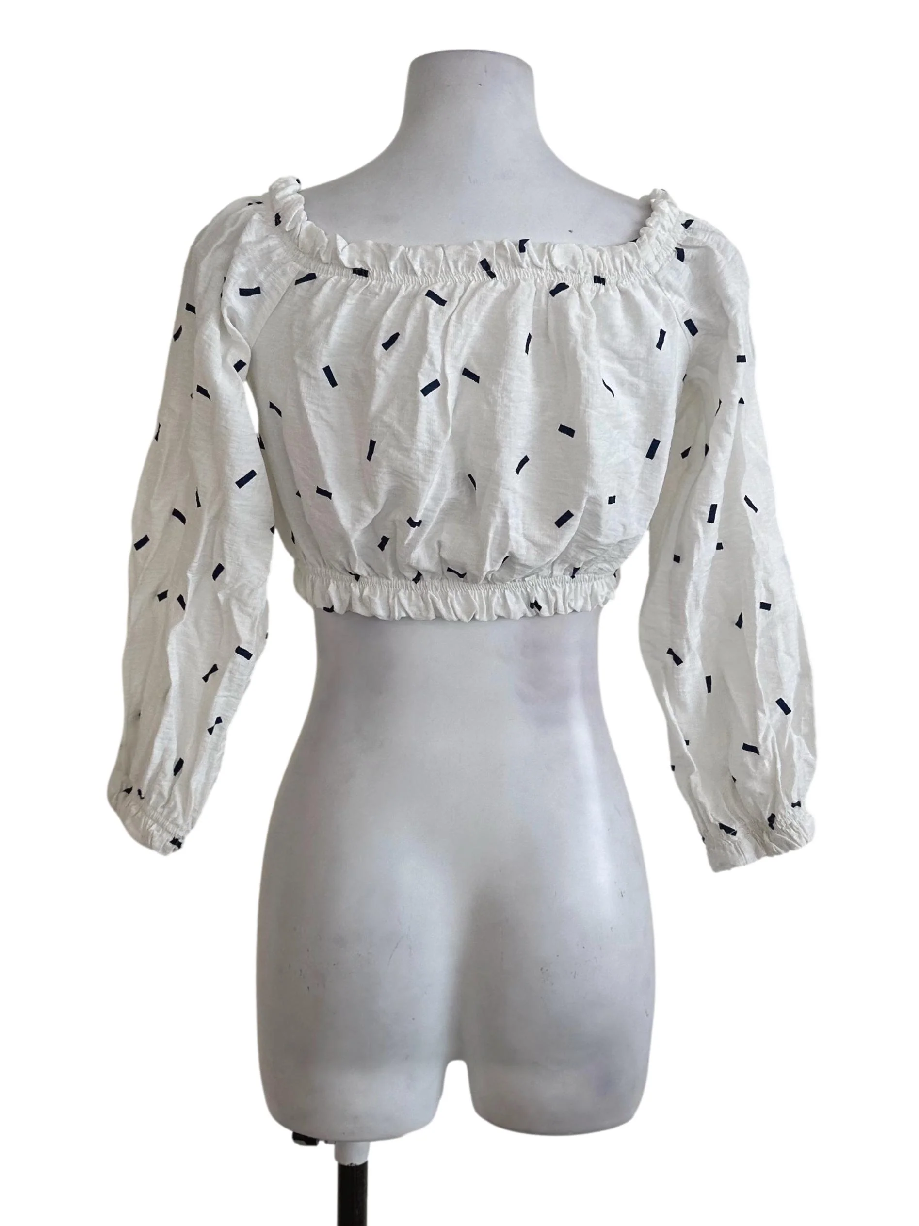Ivory White Abstract Top - Image 2