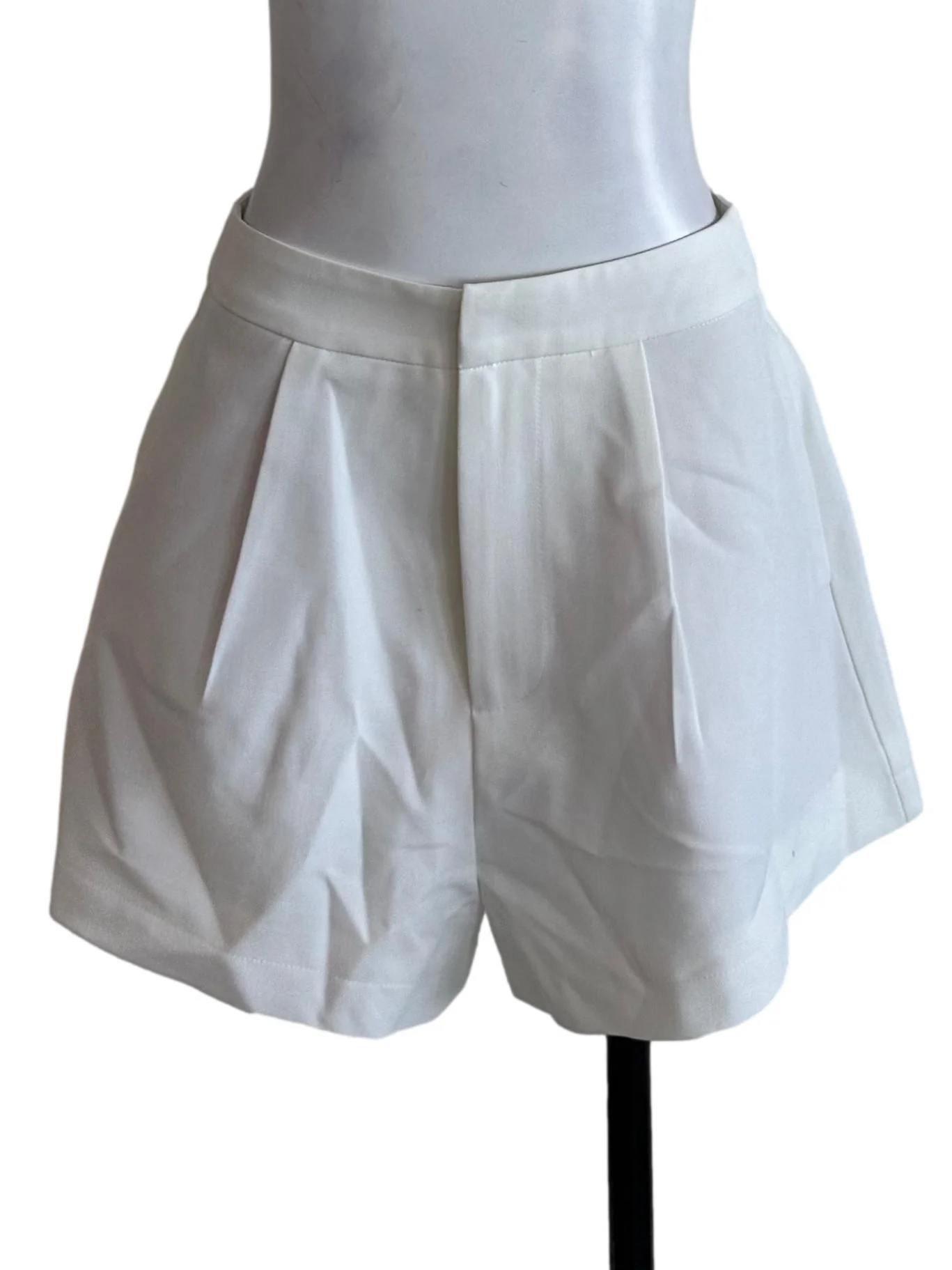 Ivory White Casual Shorts