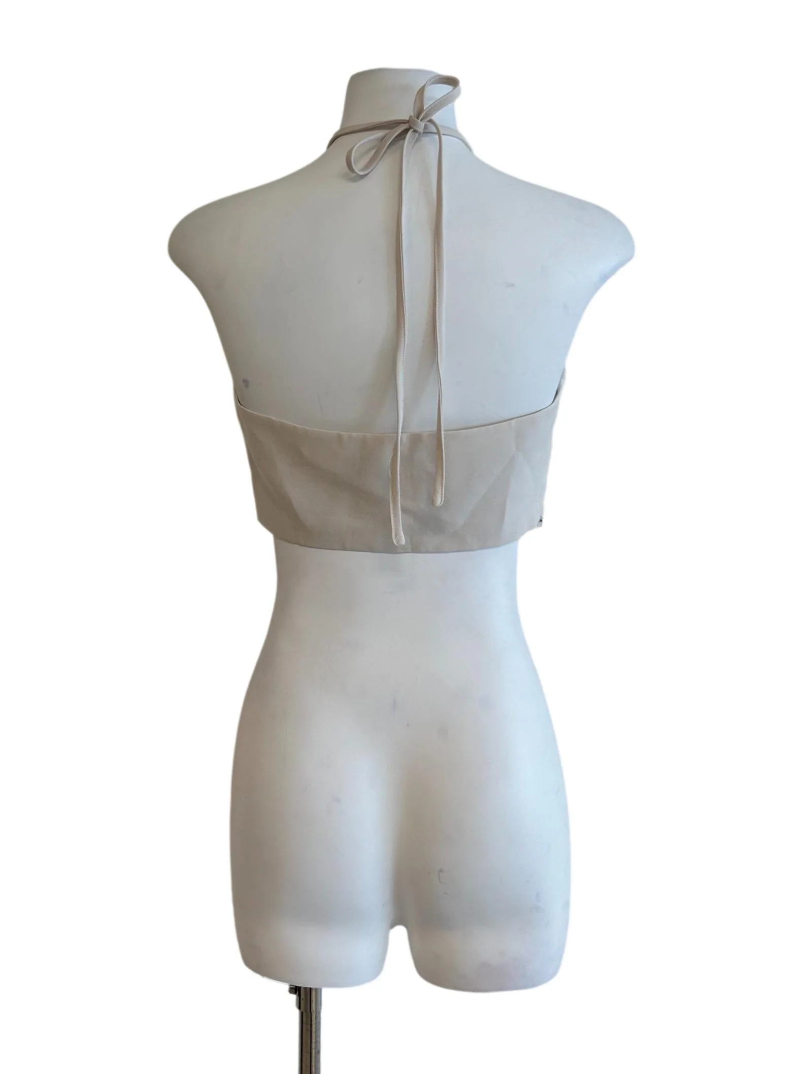 Ivory White Halter Cami Top - Image 2