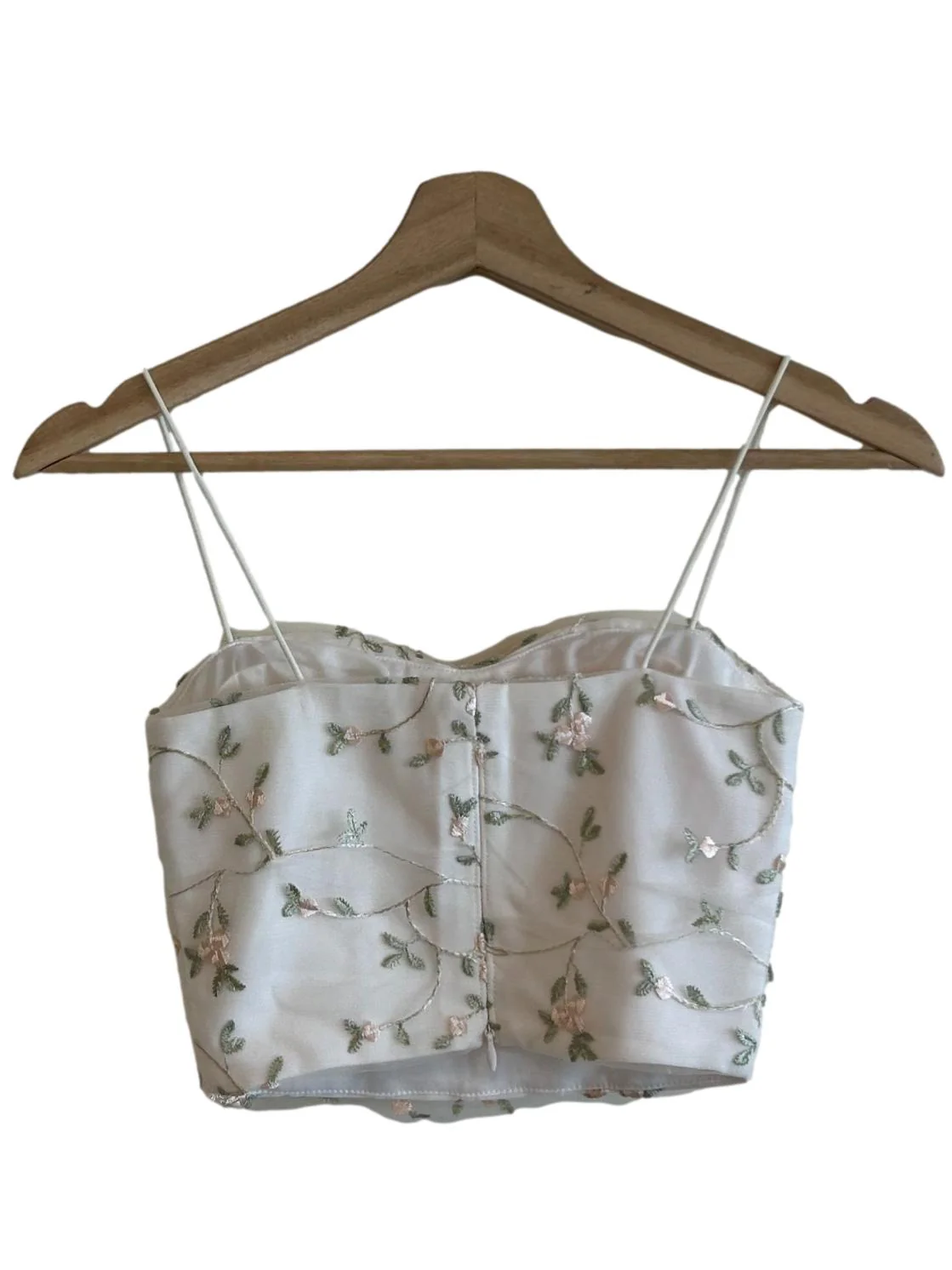 Ivory White Lace Floral Corset Top - Image 2