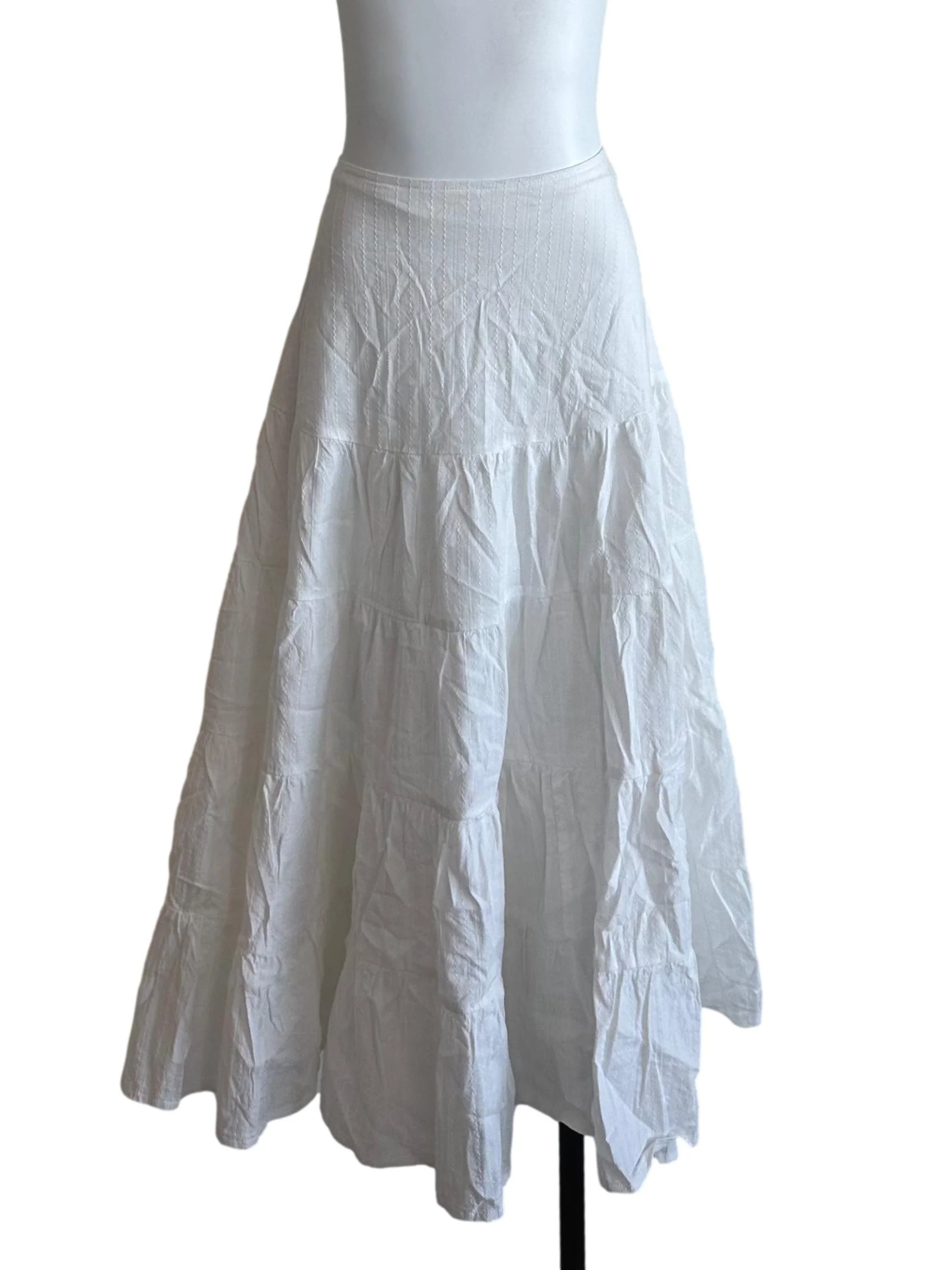 Ivory White Tiered Skirt
