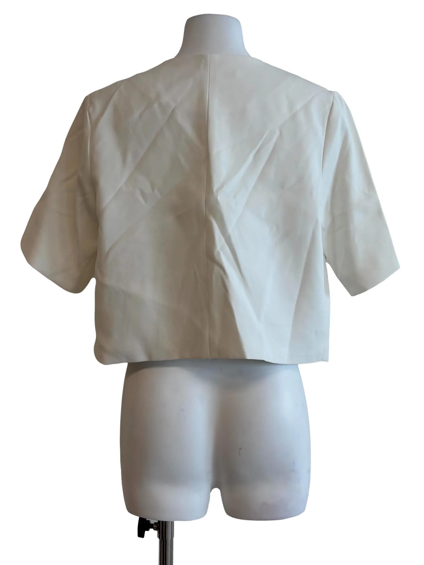 Ivory White V-Neck Blouse - Image 2