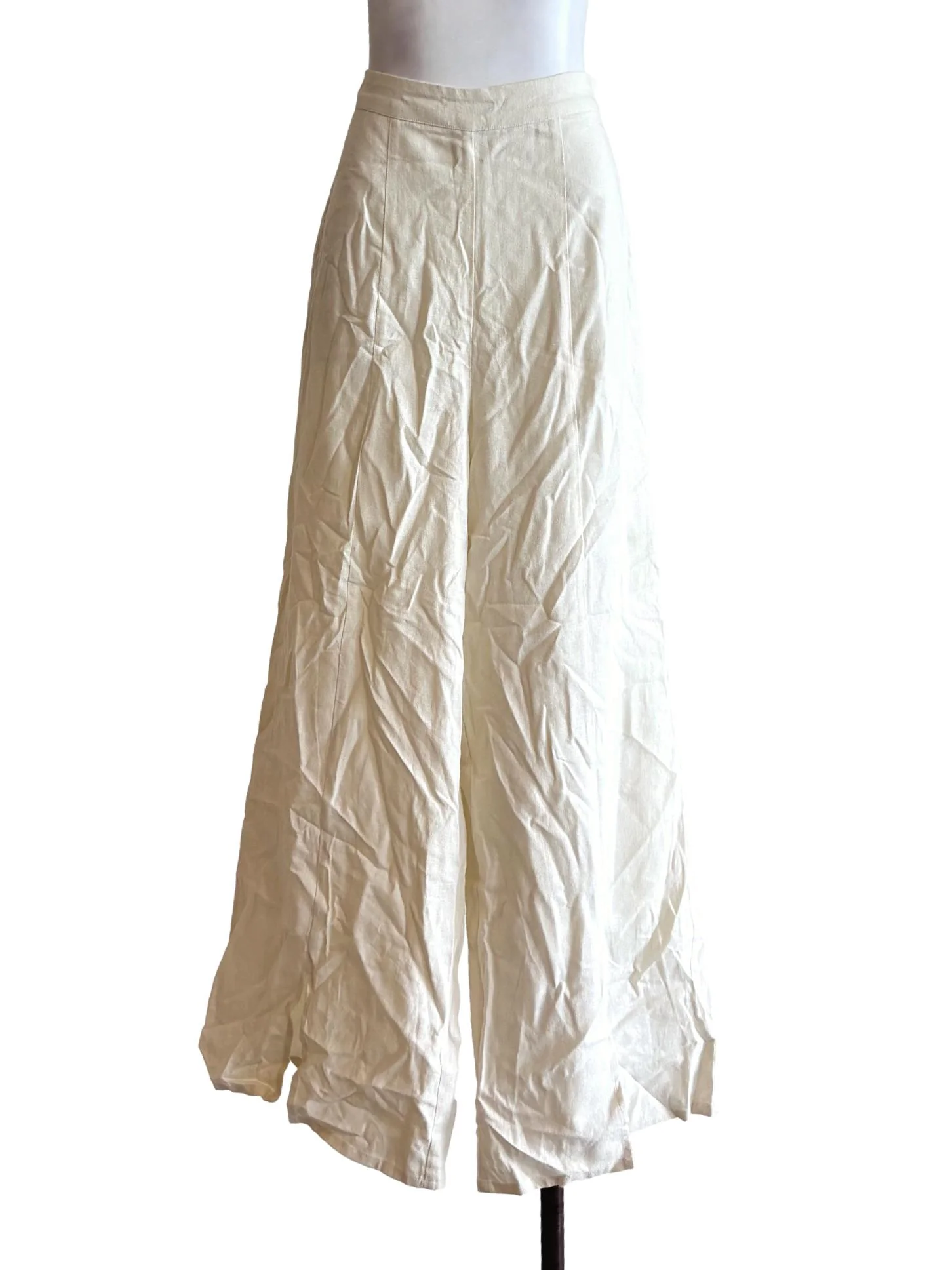 Ivory White Wide Leg Pants