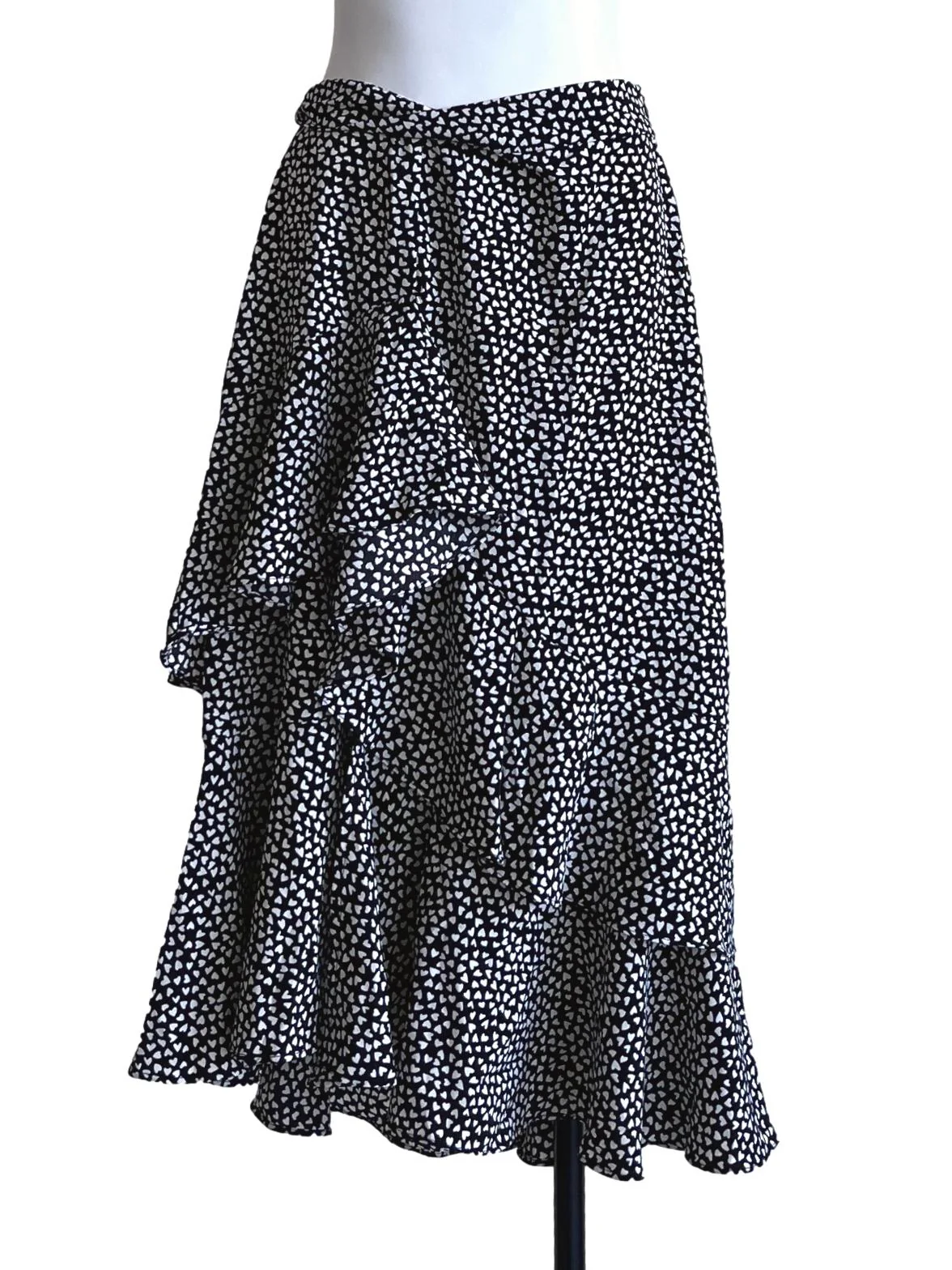 Jade Black Asymmetrical Skirts