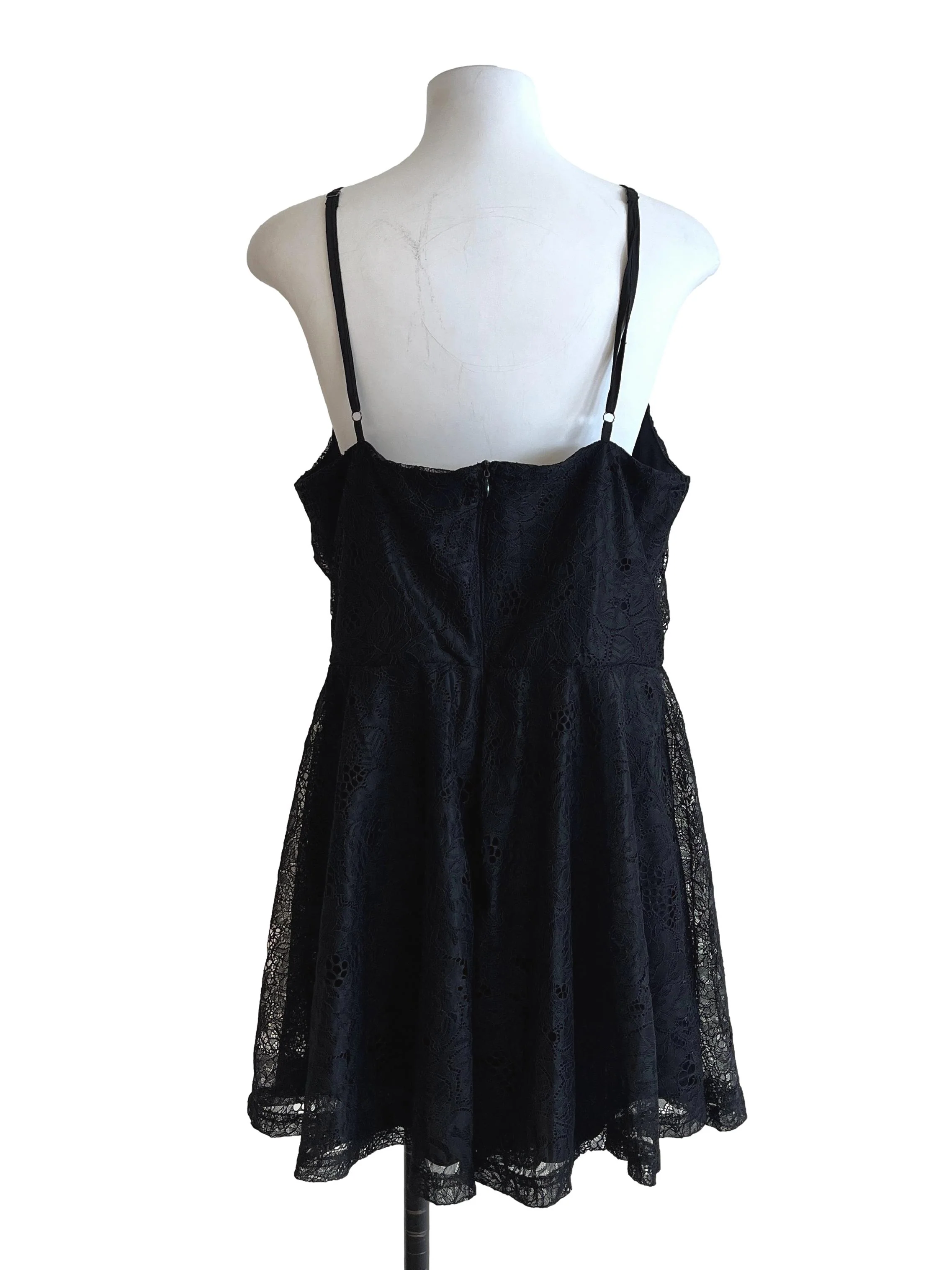 Jade Black Loop Mini Dress - Image 2