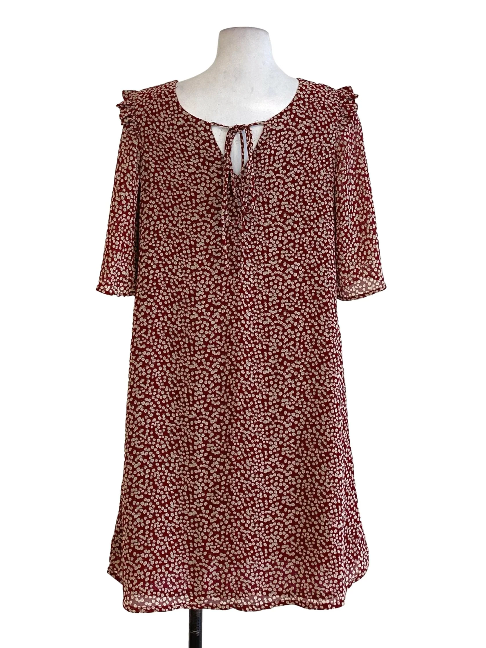 Jam Red Floral Wrap Dress