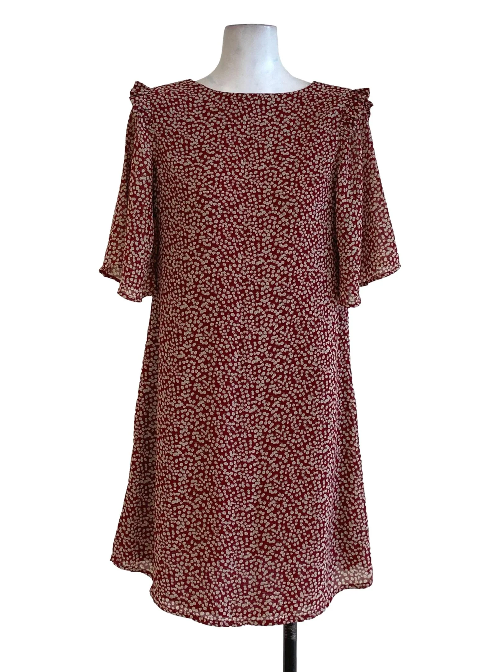 Jam Red Floral Wrap Dress - Image 2