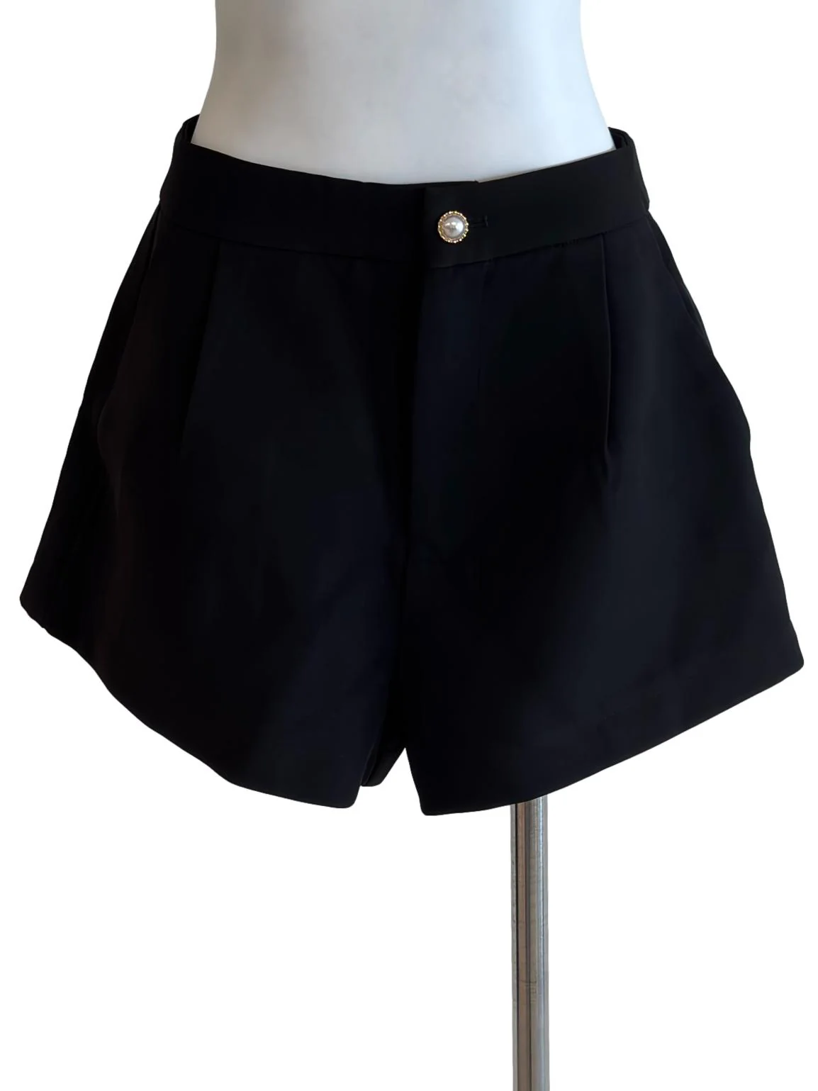 Jet Black Casual Shorts