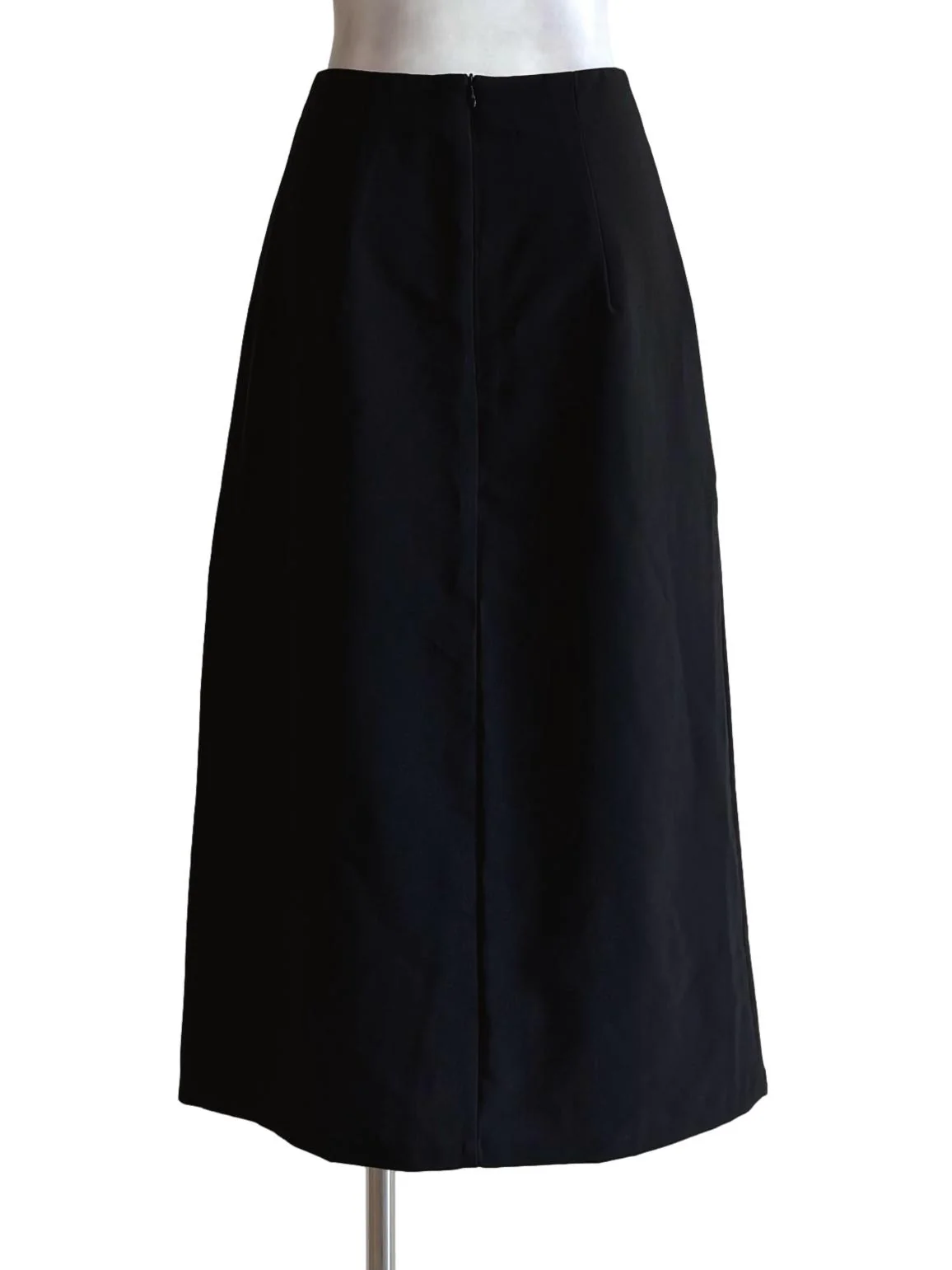 Jet Black Cotton Pencil Skirt TTR - Image 2