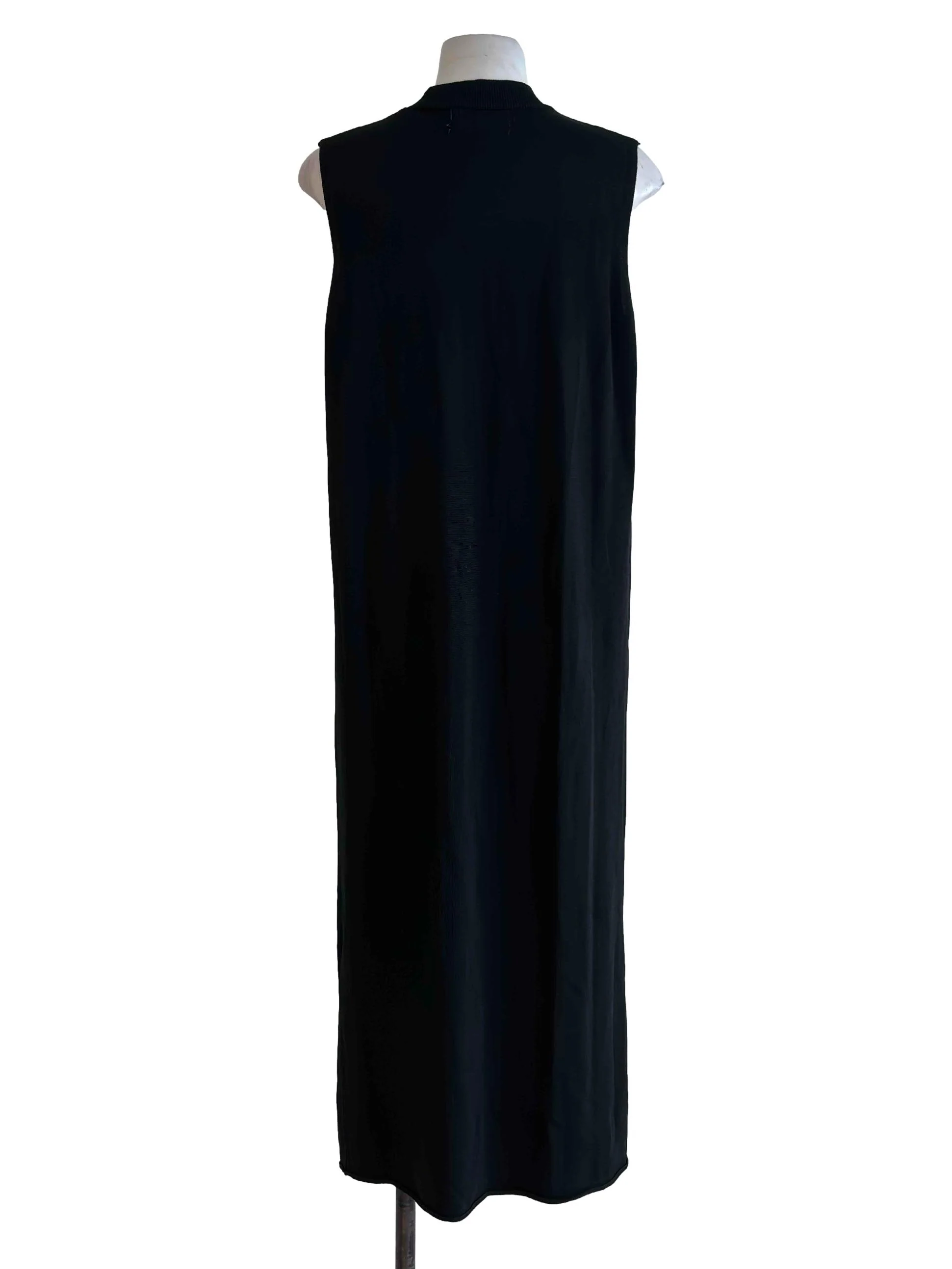 Jet Black Knit Shift Maxi Dress - Image 2