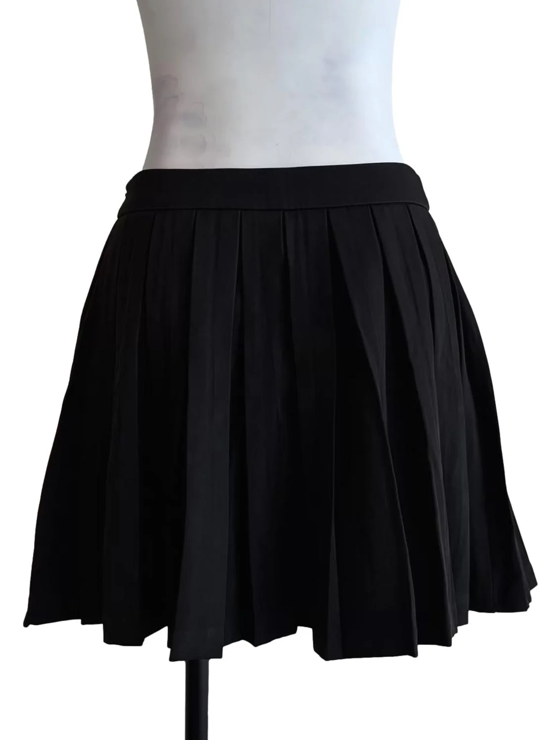 Jet Black Mini Tennis Skirt - Image 2