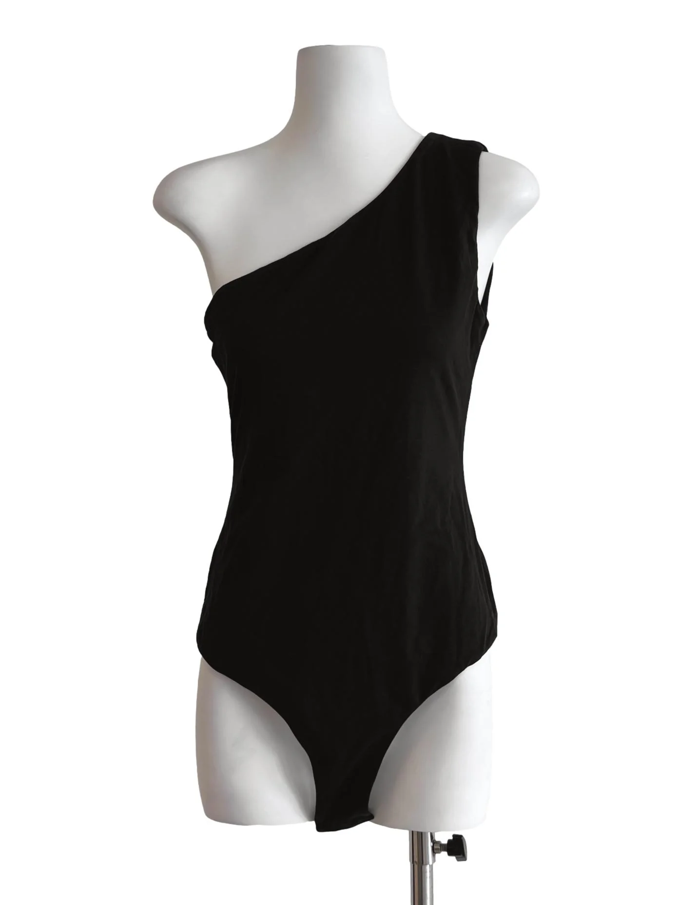 Jet Black One Shoulder Bodysuit
