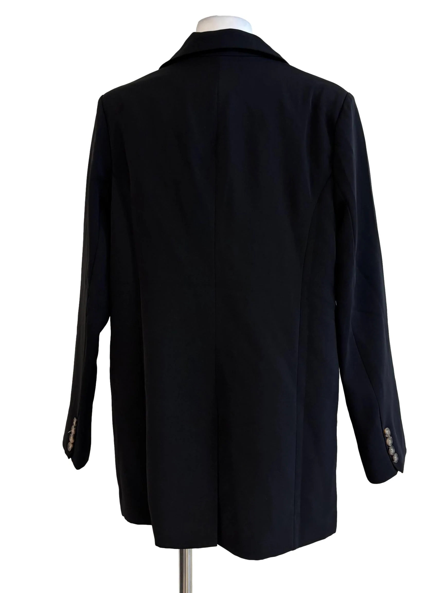 Jet Black Pleated Blazer - Image 2