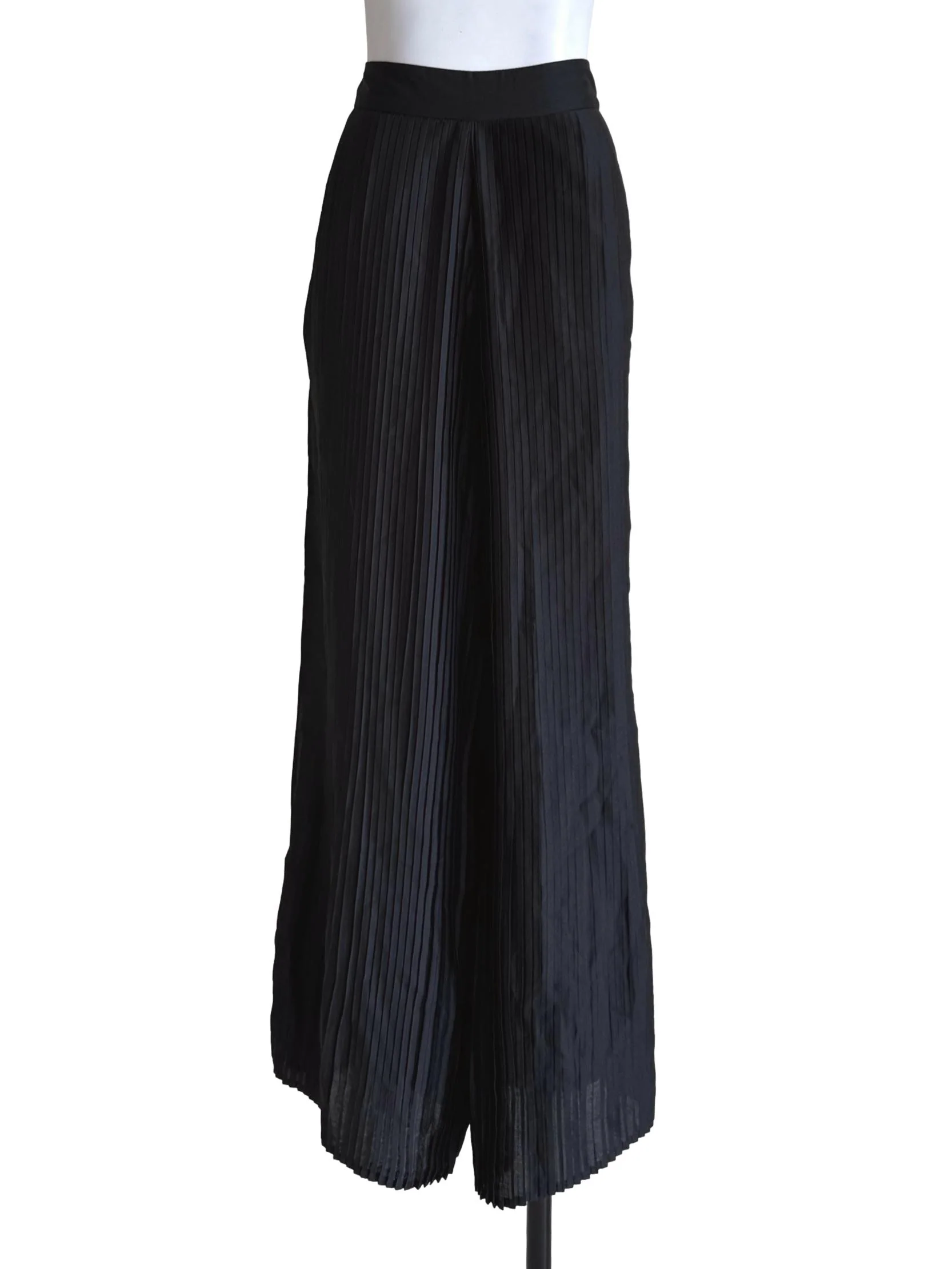 Jet Black Pleated Palazzo