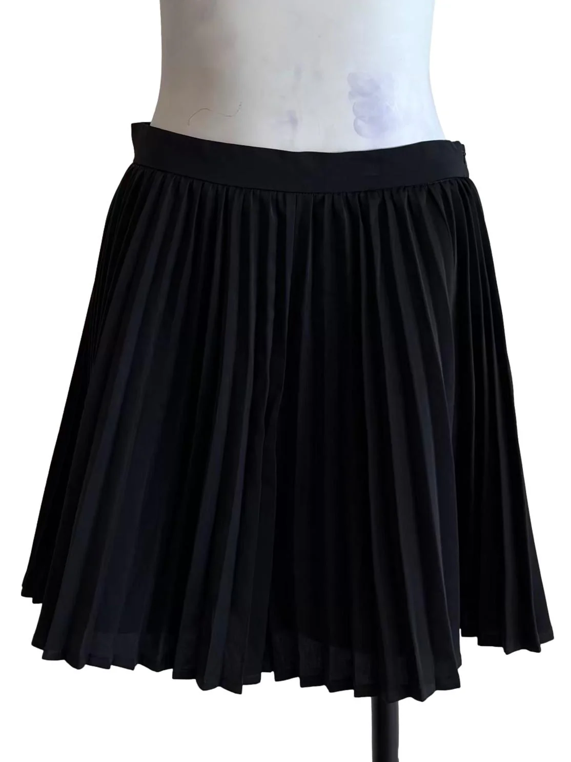 Jet Black Pleated Shorts