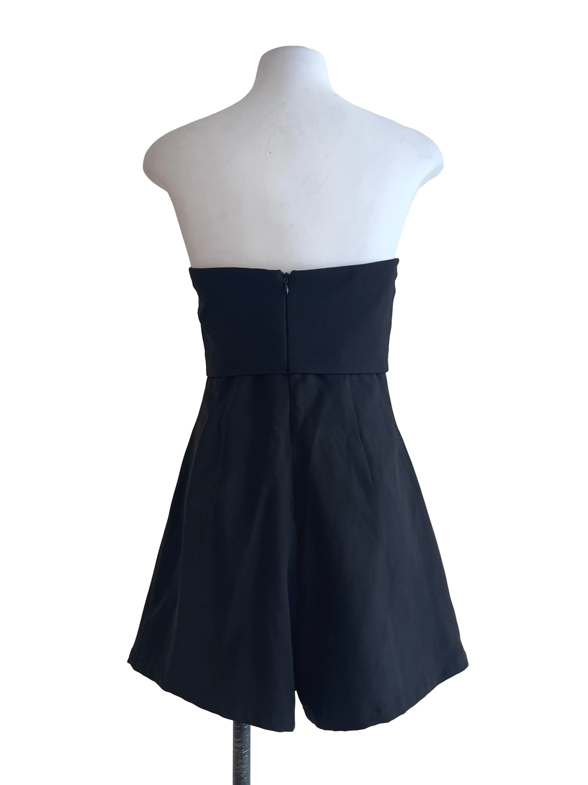 Jet Black Strapless Romper - Image 2