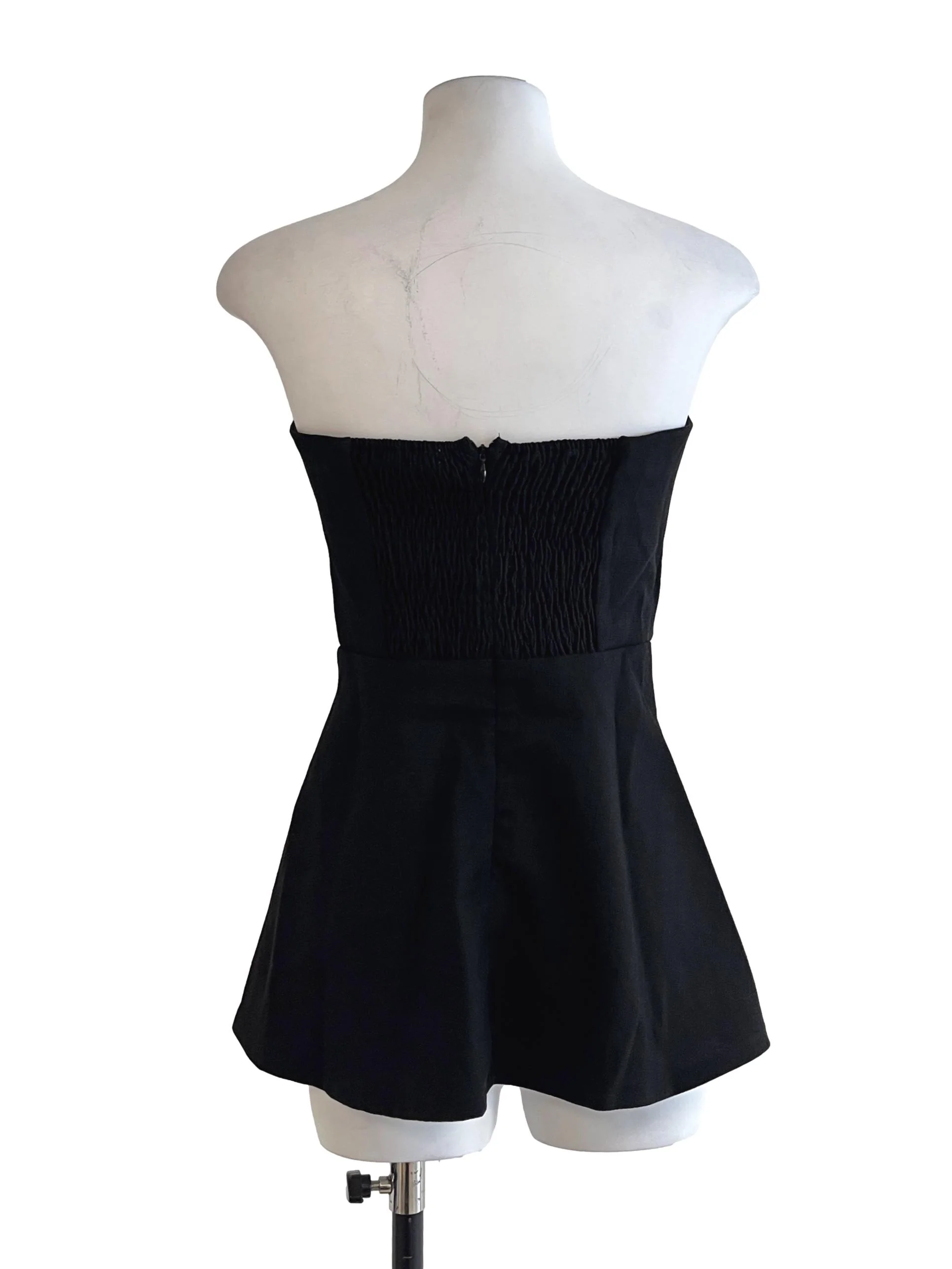 Jet Black Strapless Top - Image 2