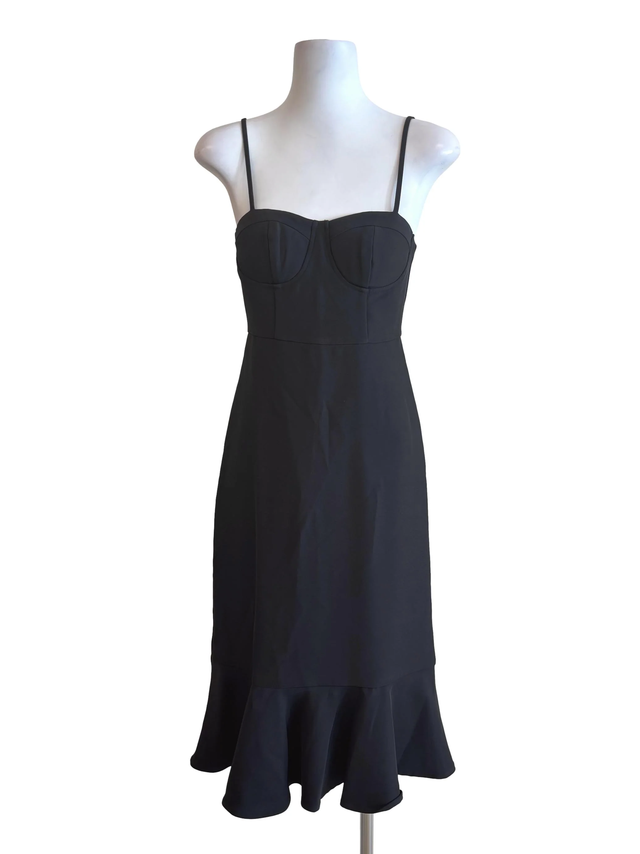 Jet Black Sweetheart Camisole Dress