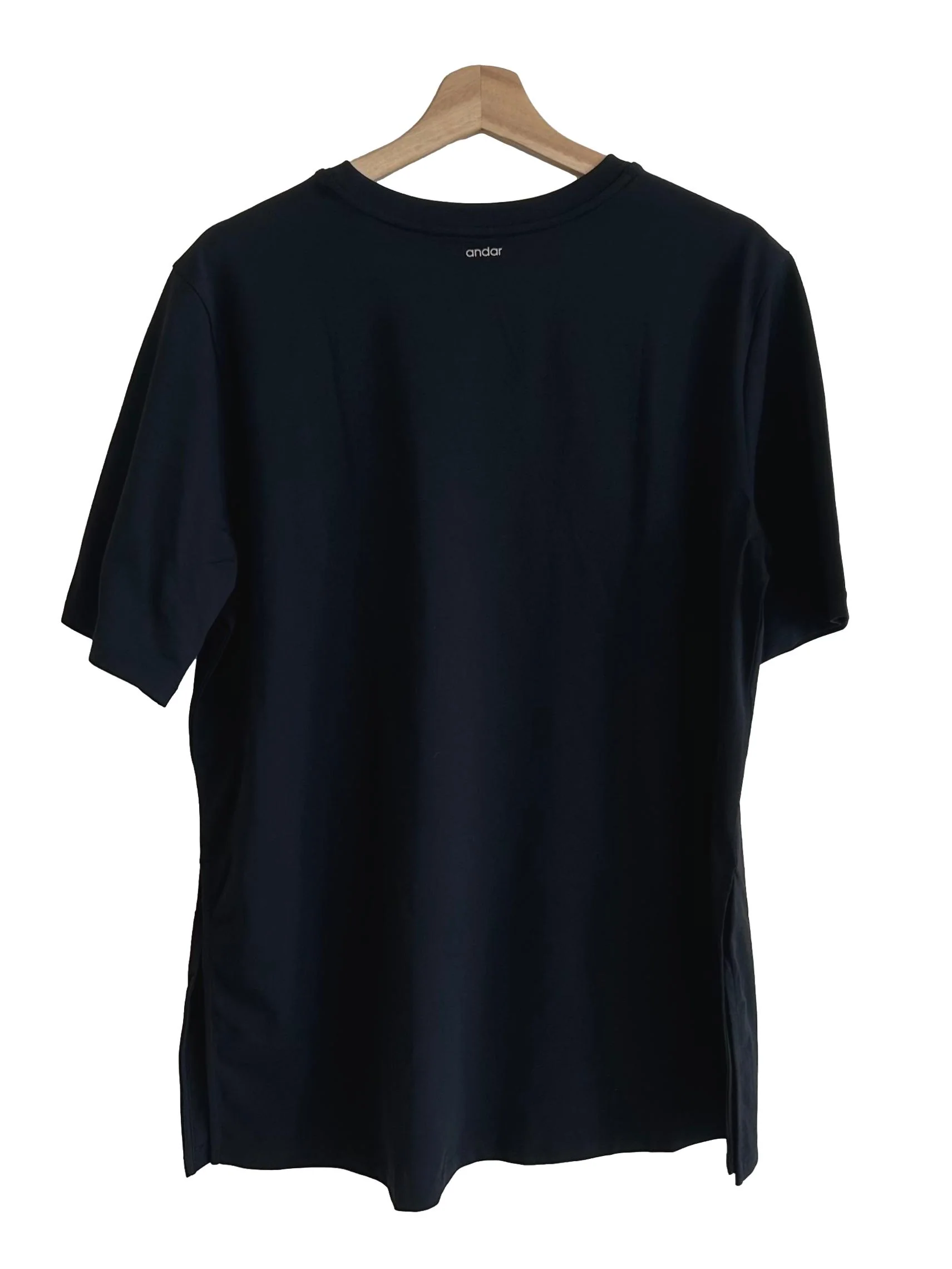 Jet Black T-Shirt with Slits - Image 2