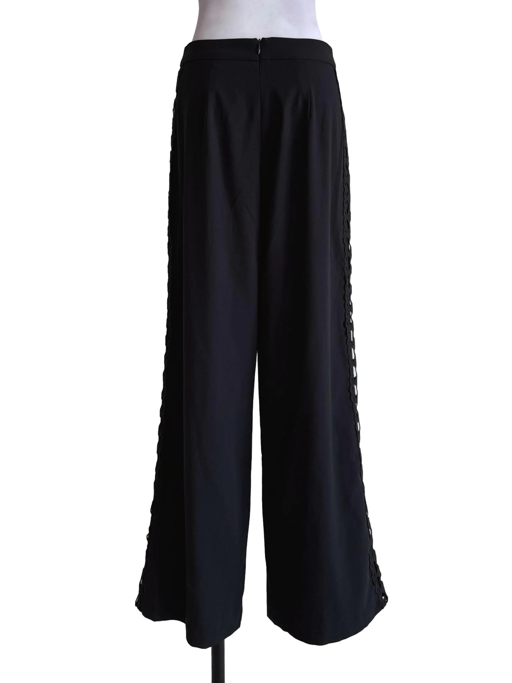Jet Black With Side Detailing Pants - Image 2