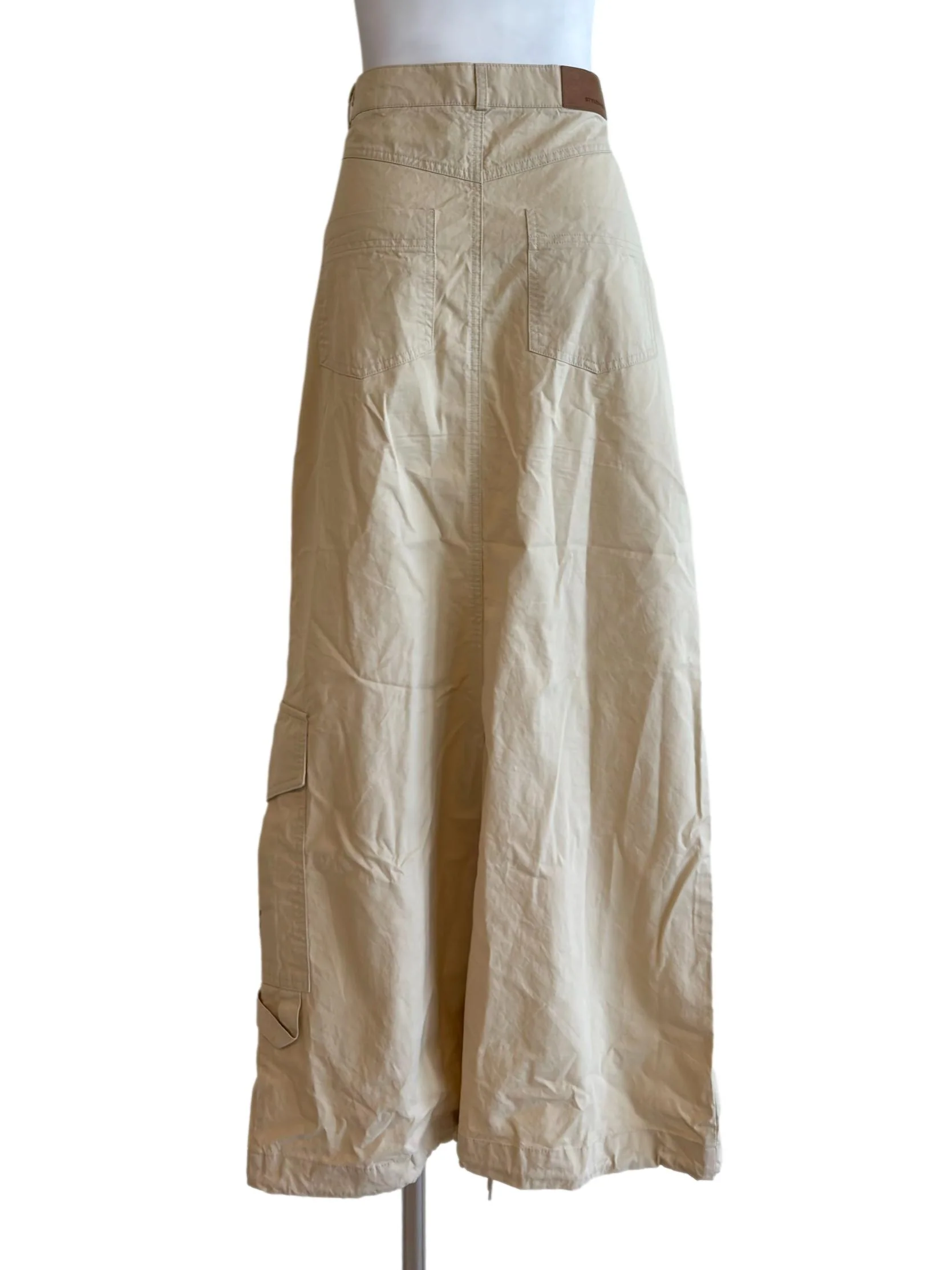 Khaki Beige Maxi Skirt - Image 2