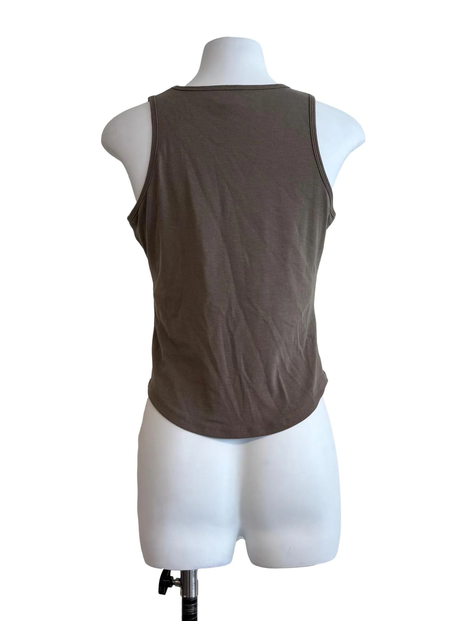 Khaki Round Neck Tank Top - Image 2