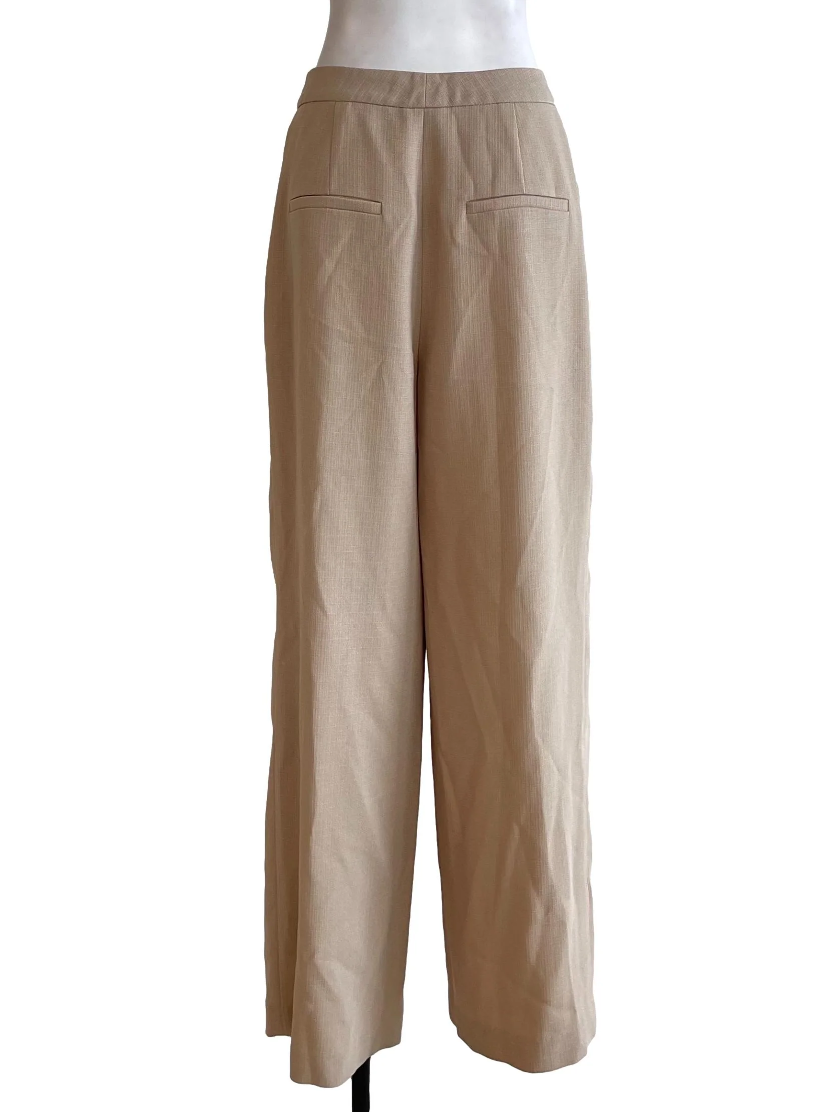 Khaki Tweed Formal Pants - Image 2