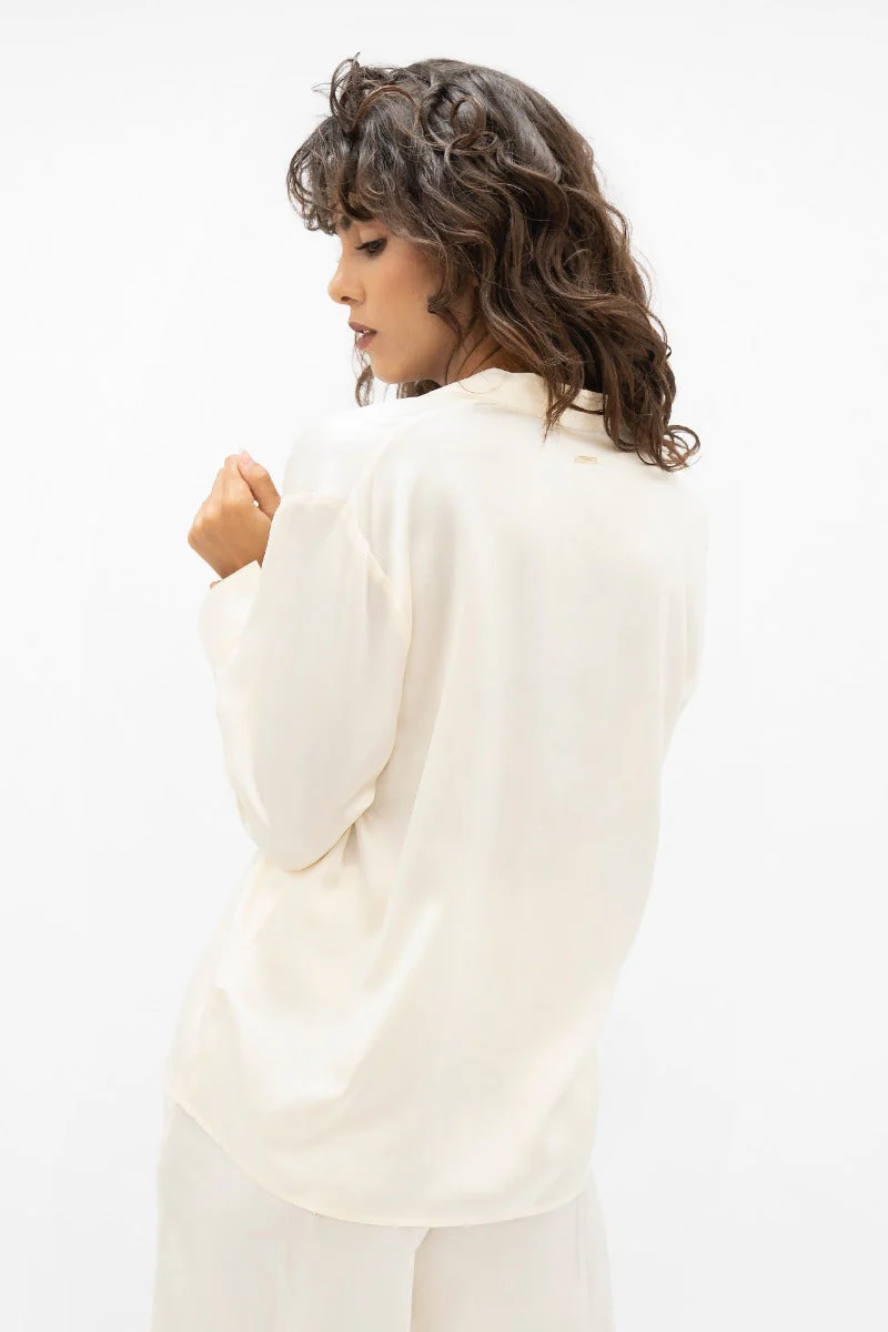 Kobe Blouse In Pearl White CSN - Image 3