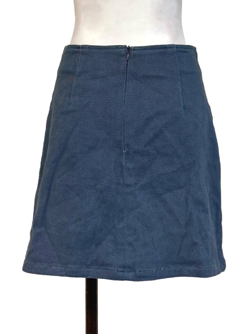 Lapis Blue Mini Skirt - Image 2