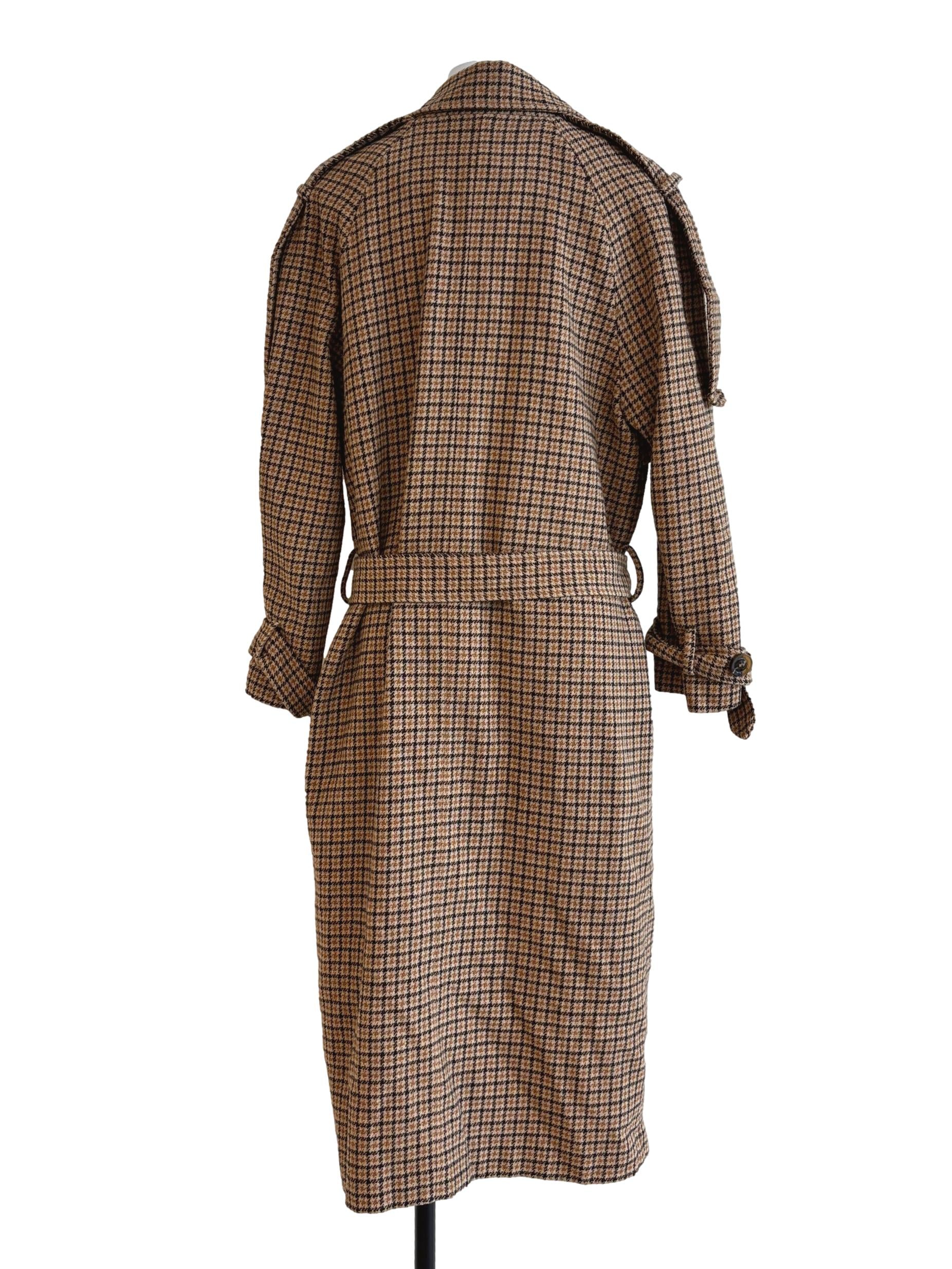 Latte Brown Double Breasted Long Jacket - Image 2