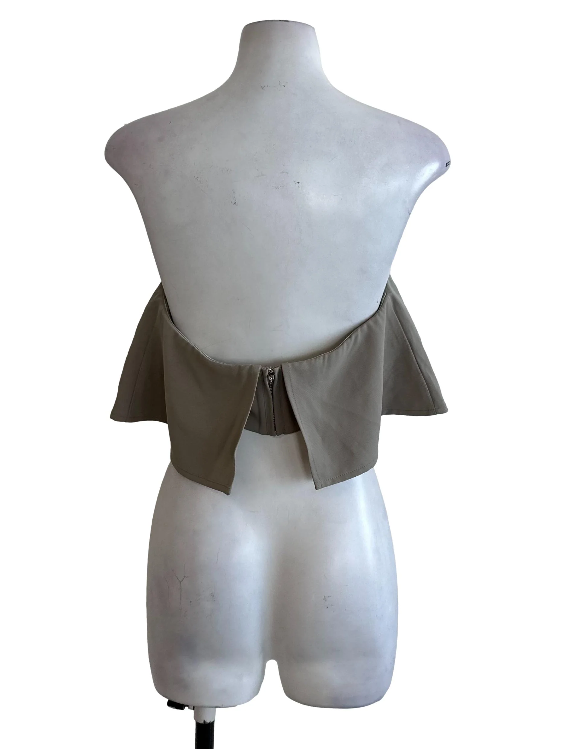 Latte Brown Flare Tube Top - Image 2