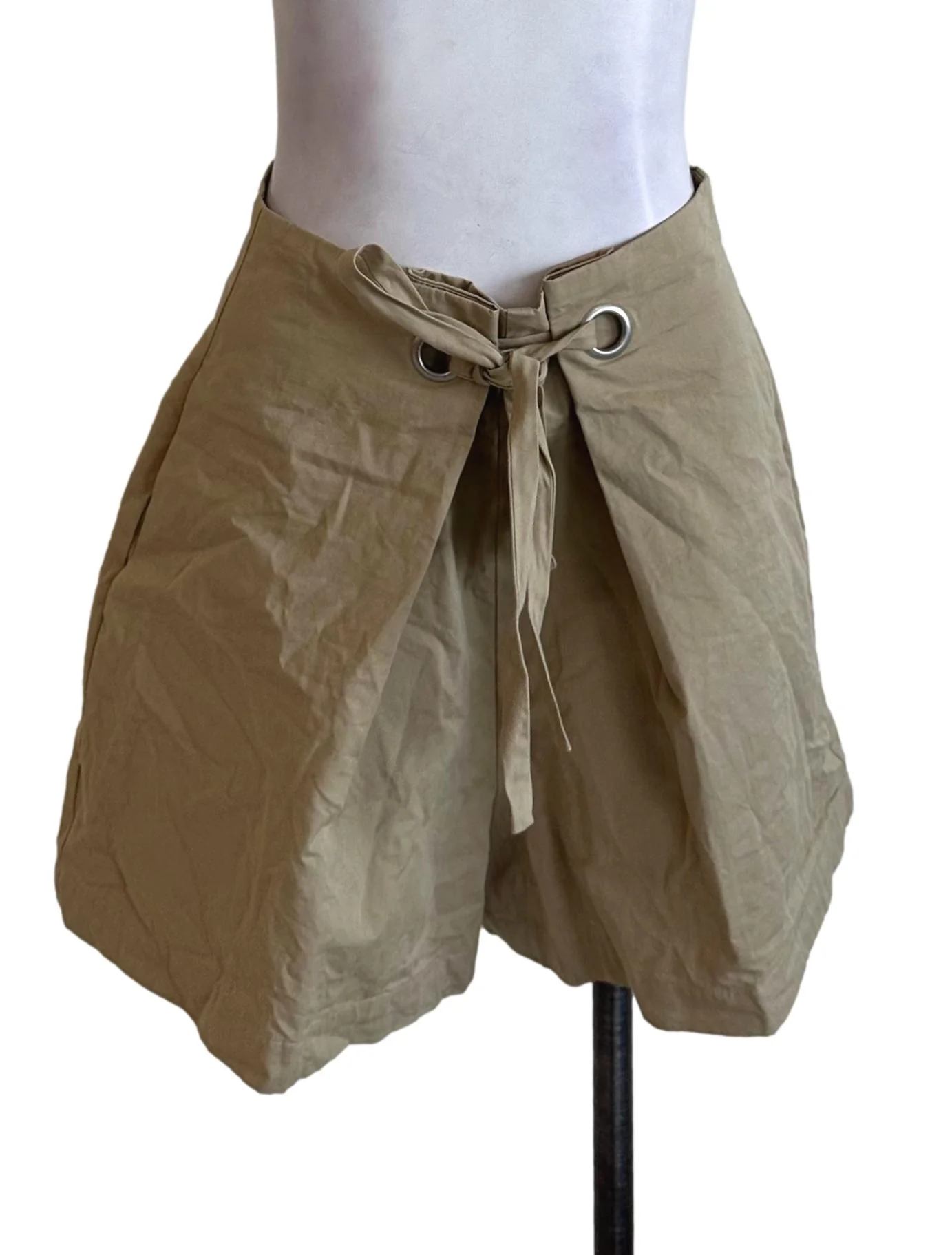 Latte Brown Front Tie Shorts LB