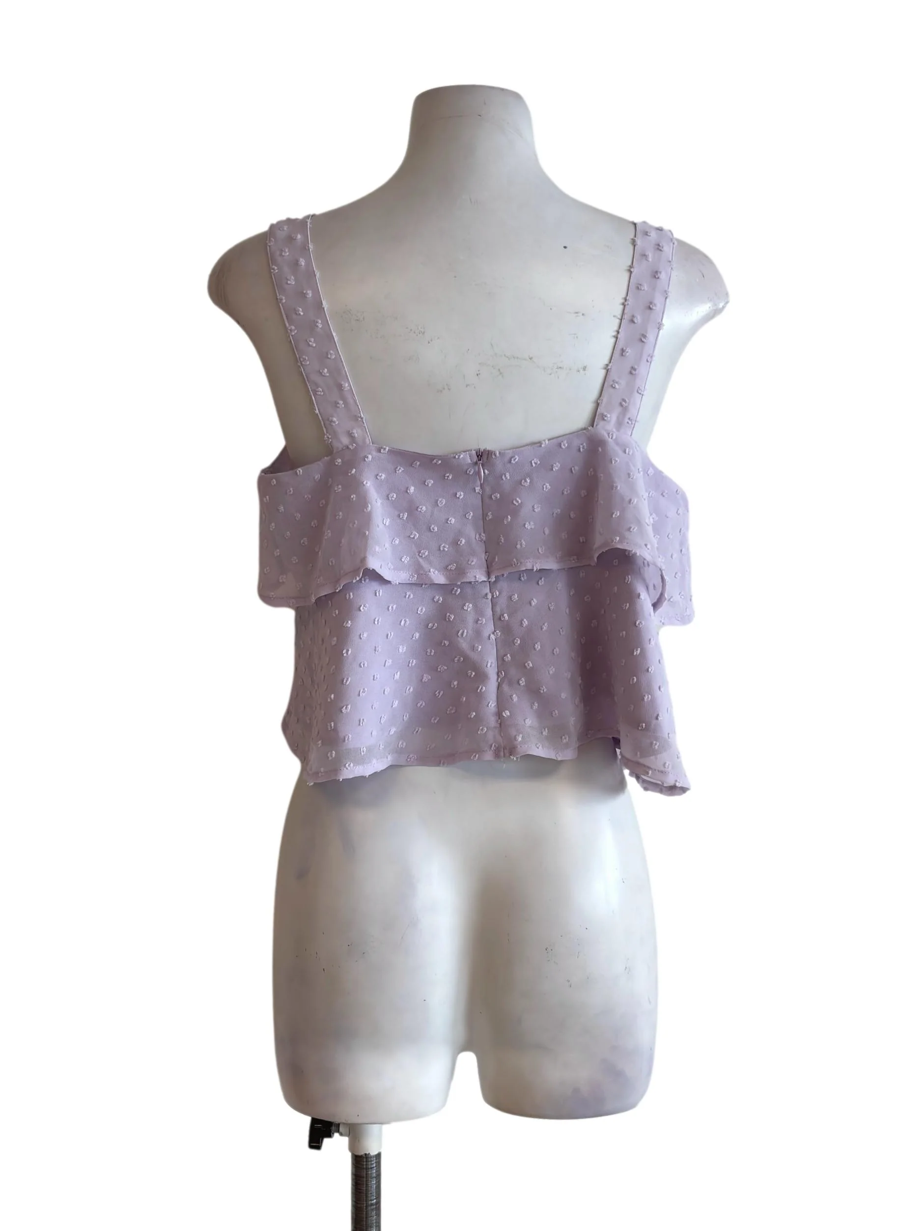 Lavender Purple Dotted Layered Top - Image 2