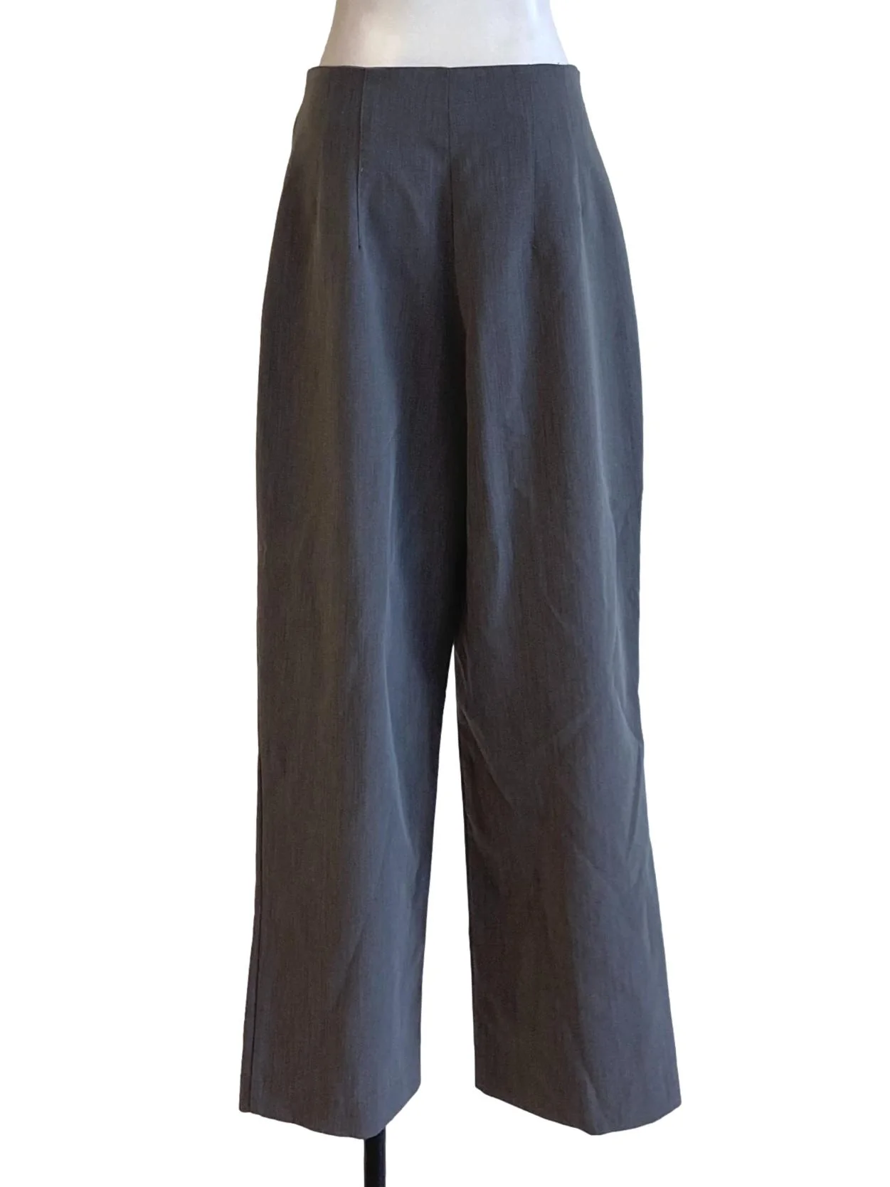 Lead Grey Buttoned Waist Regular Slack Pants - Image 2