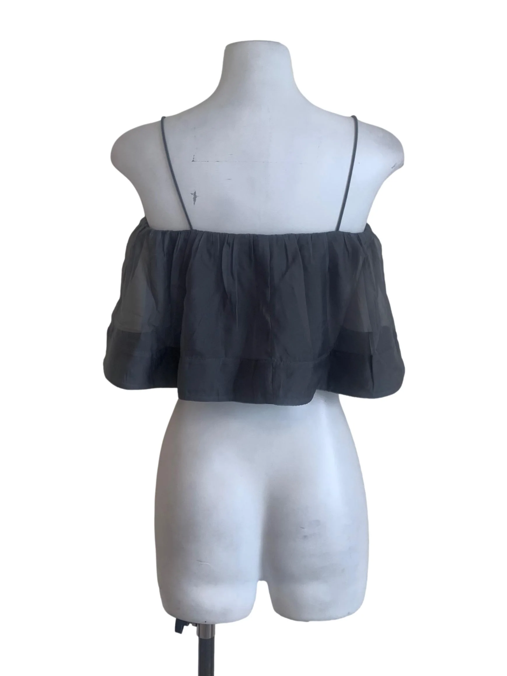 Lead Grey Spaghetti Strap Top - Image 2