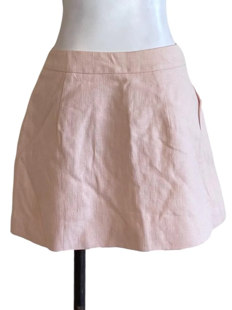 Lemonade Pink Buttoned Waist Mini Skirt - Image 2
