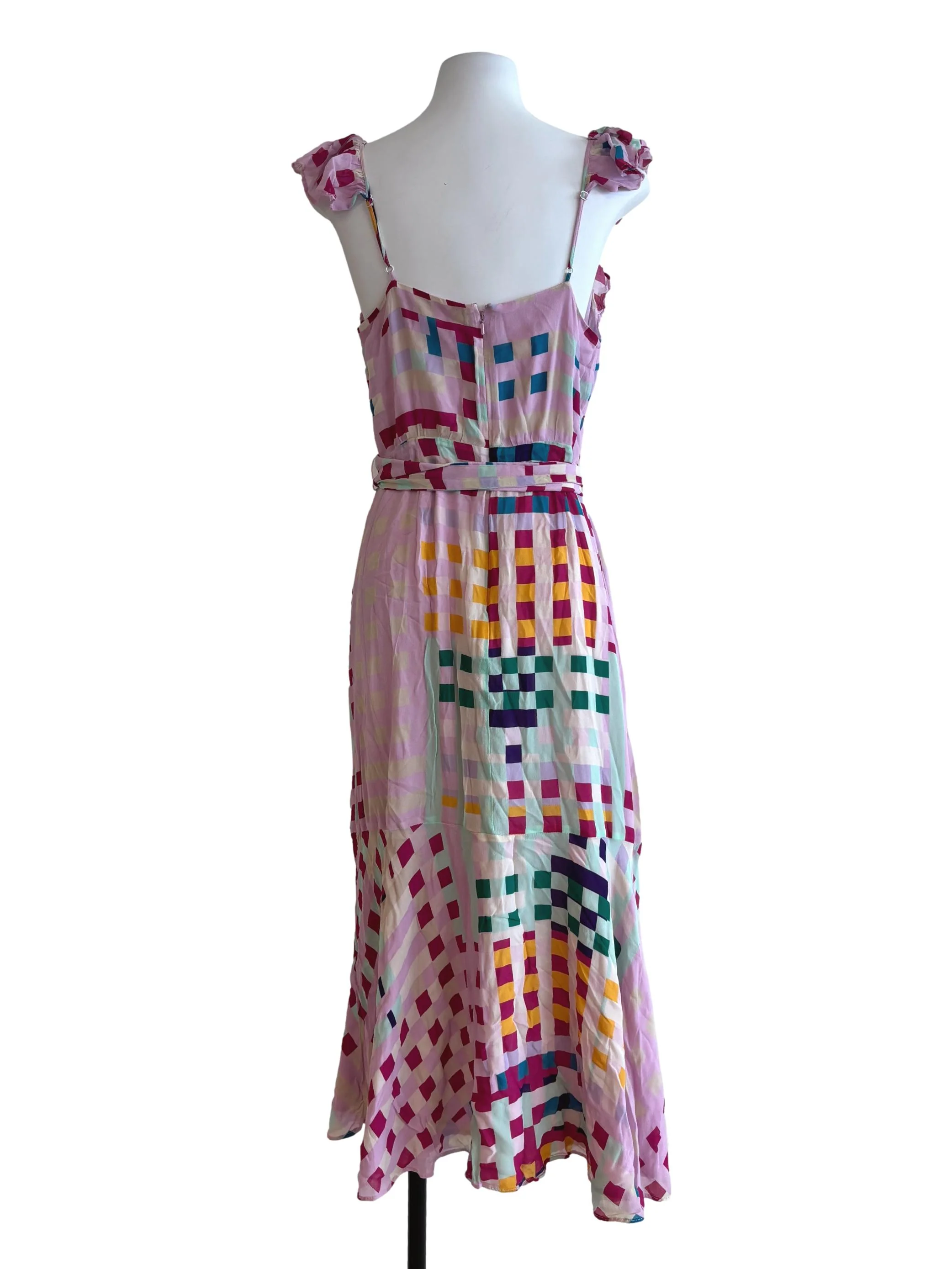 Lemonade Pink Patterned Ruffle Dress - Image 2