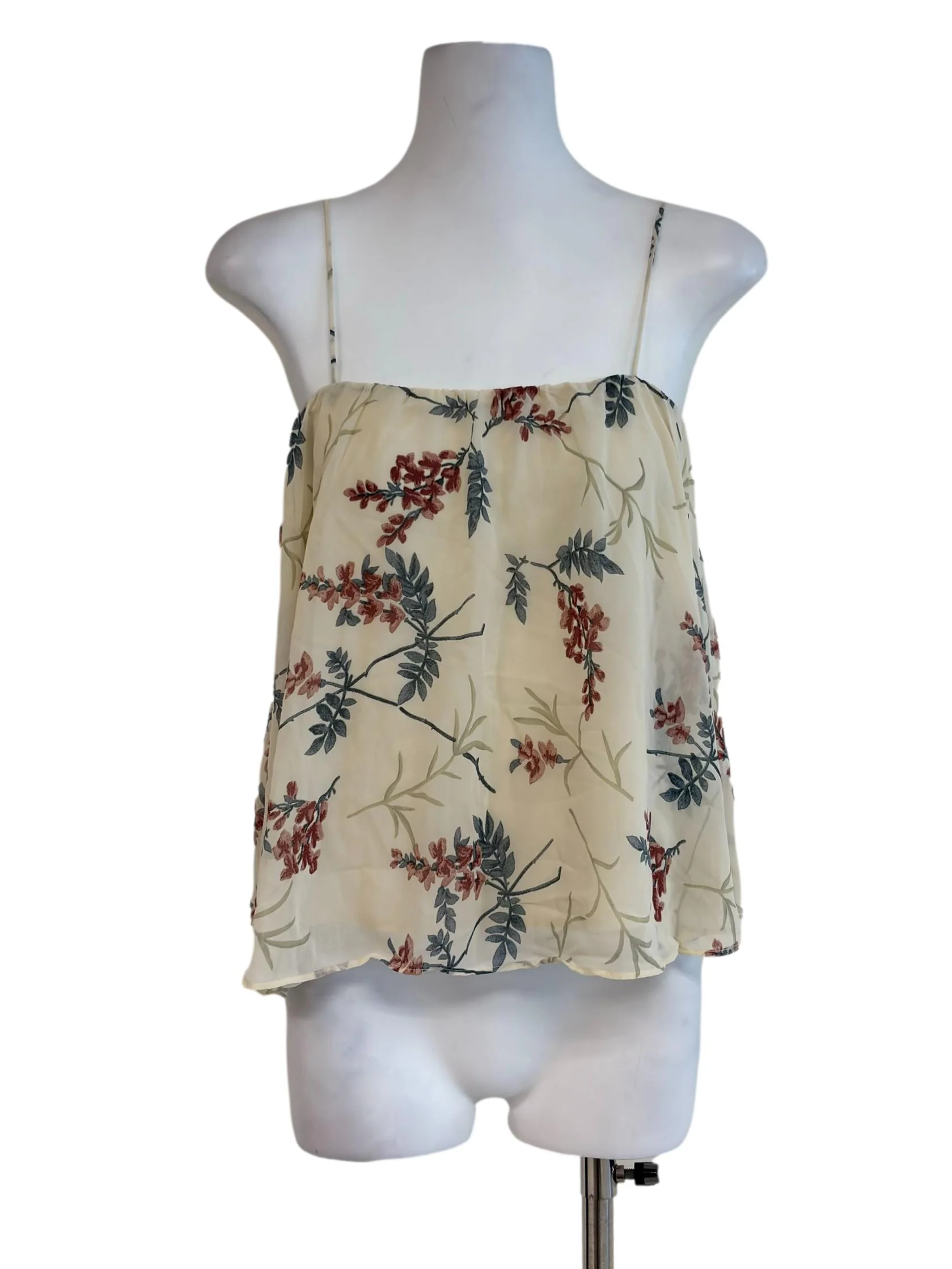 Light Beige Floral Cami Top