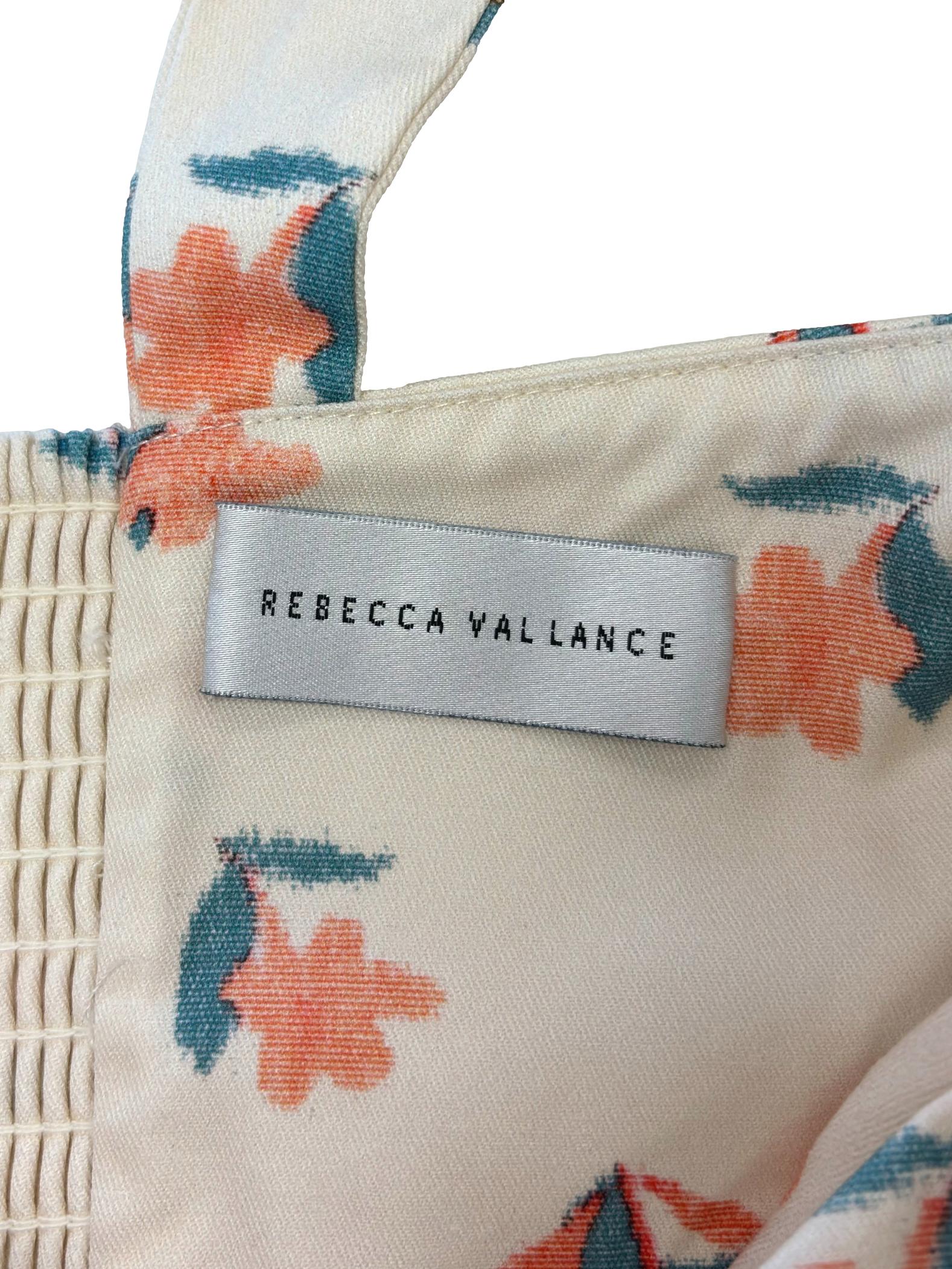 Light Beige Floral Prints Hadi Midi Dress - Image 3