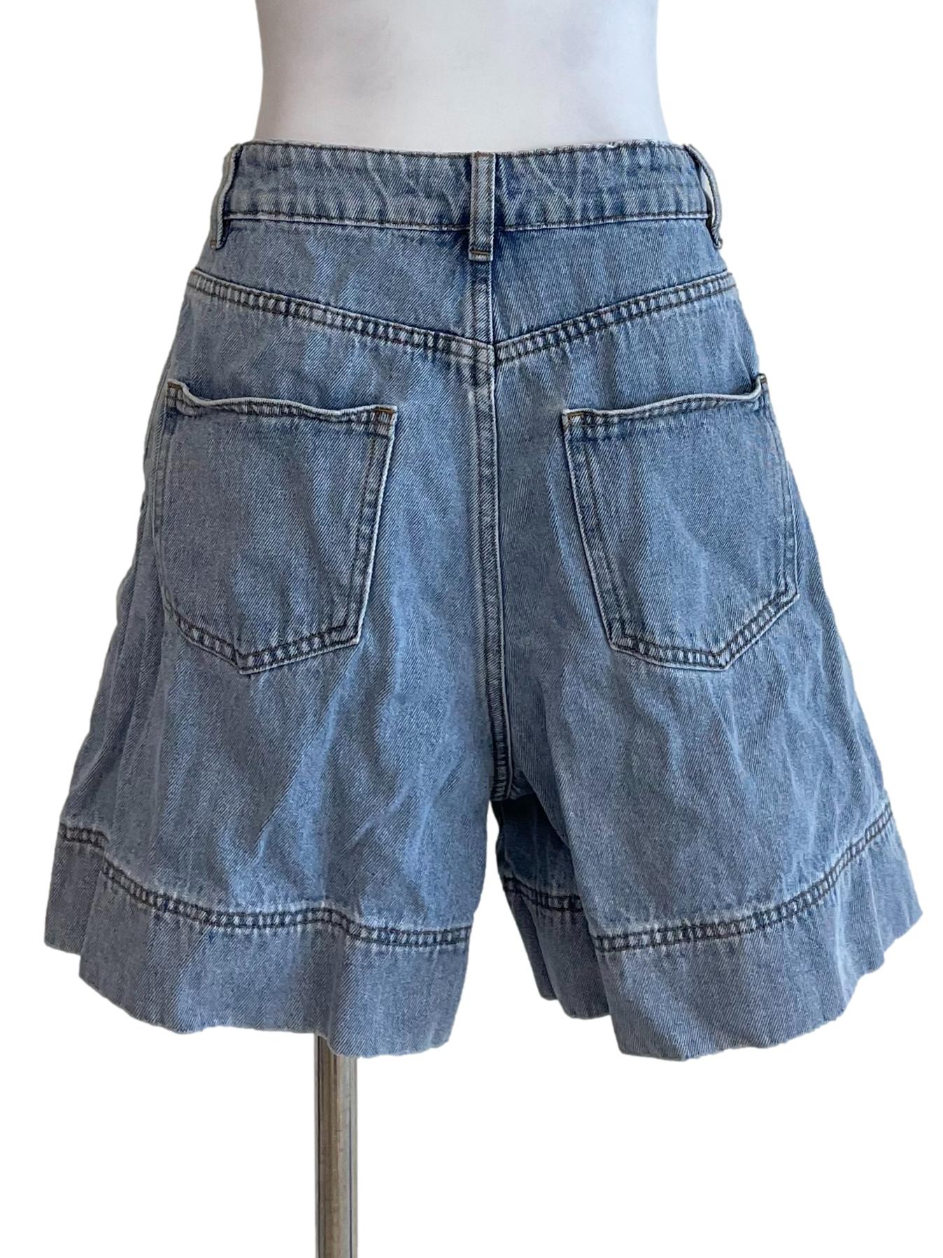 Light Blue Denim Shorts - Image 2