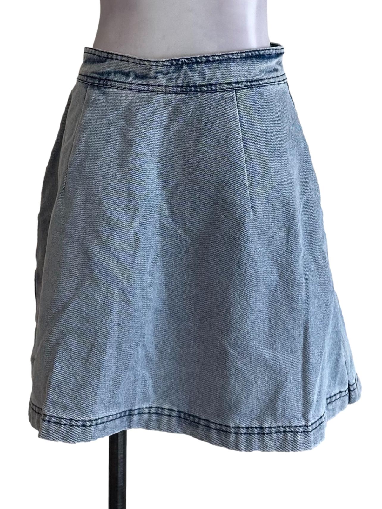 Light Blue Denim Skorts - Image 2