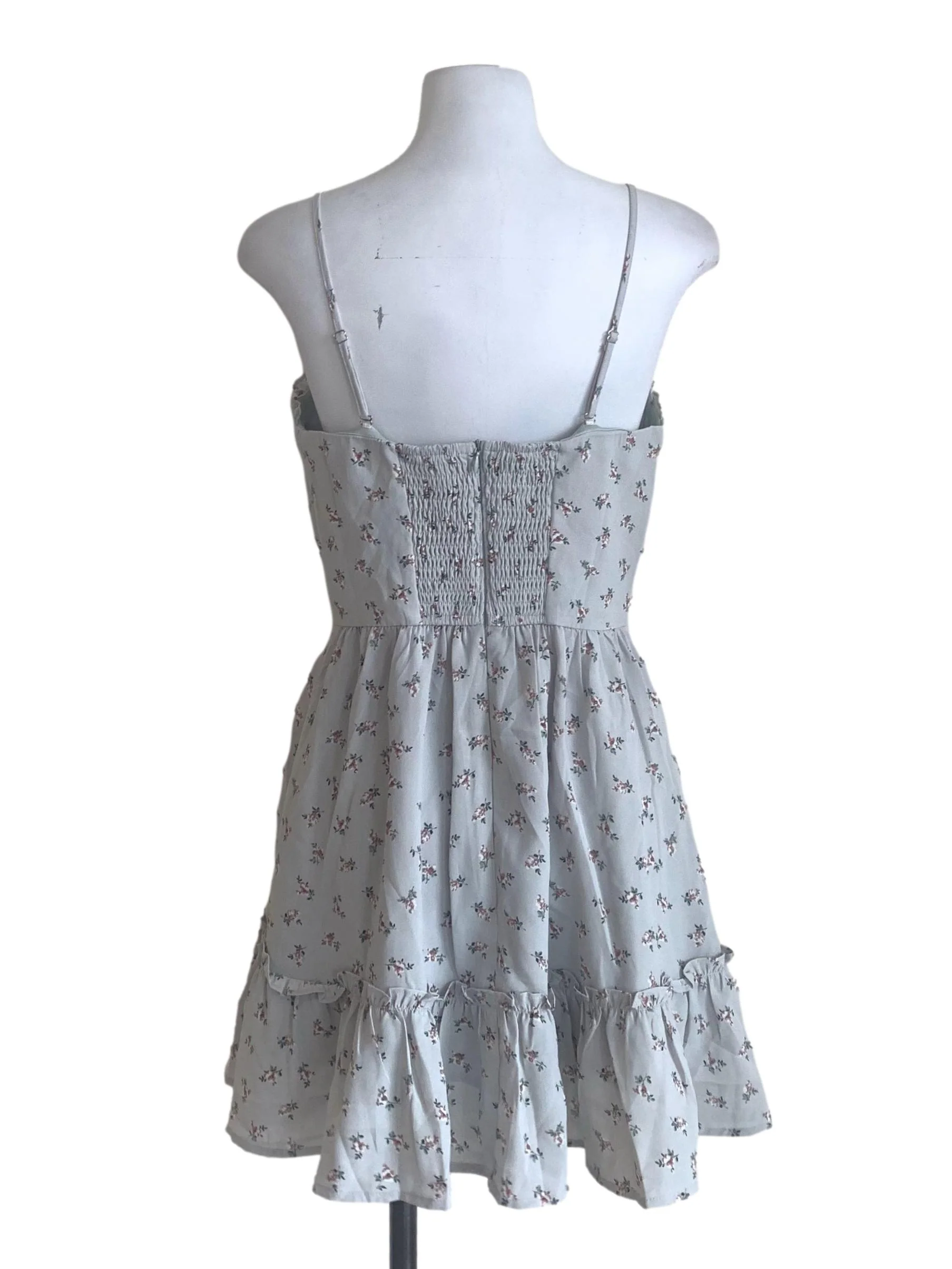 Light Blue Floral Sweetheart Sundress - Image 2
