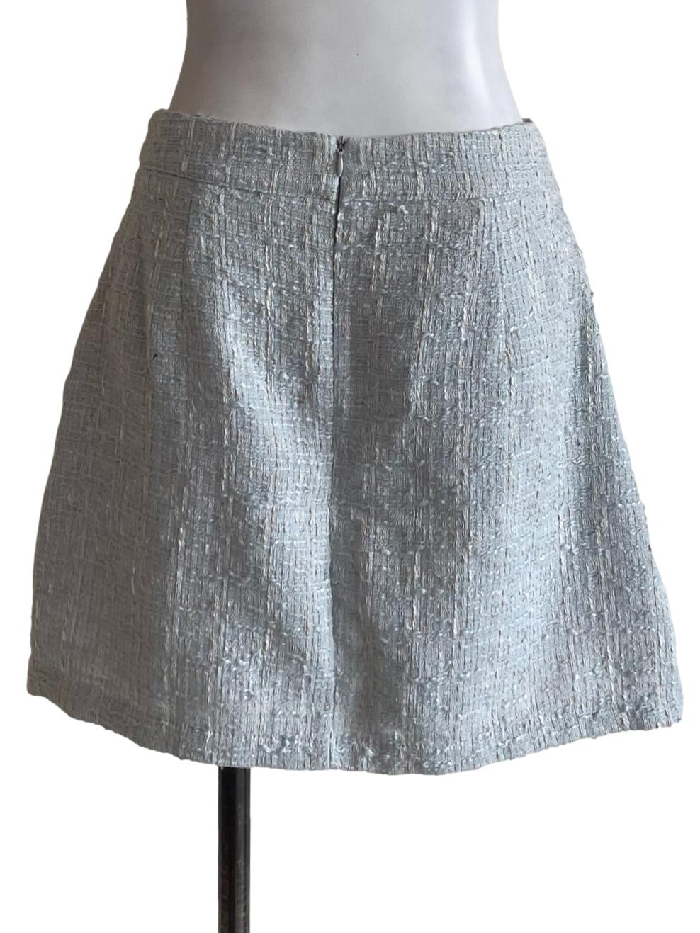 Light Blue Tweed A Line Skorts - Image 2