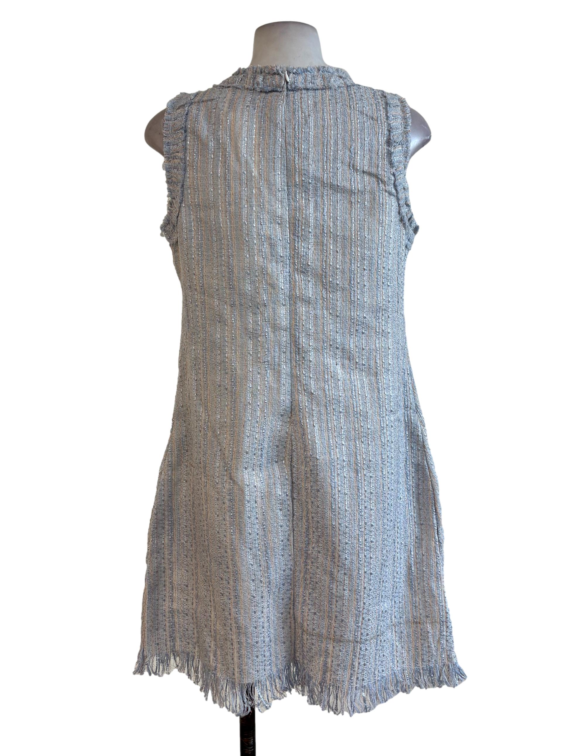 Light Blue Tweed Dress - Image 2