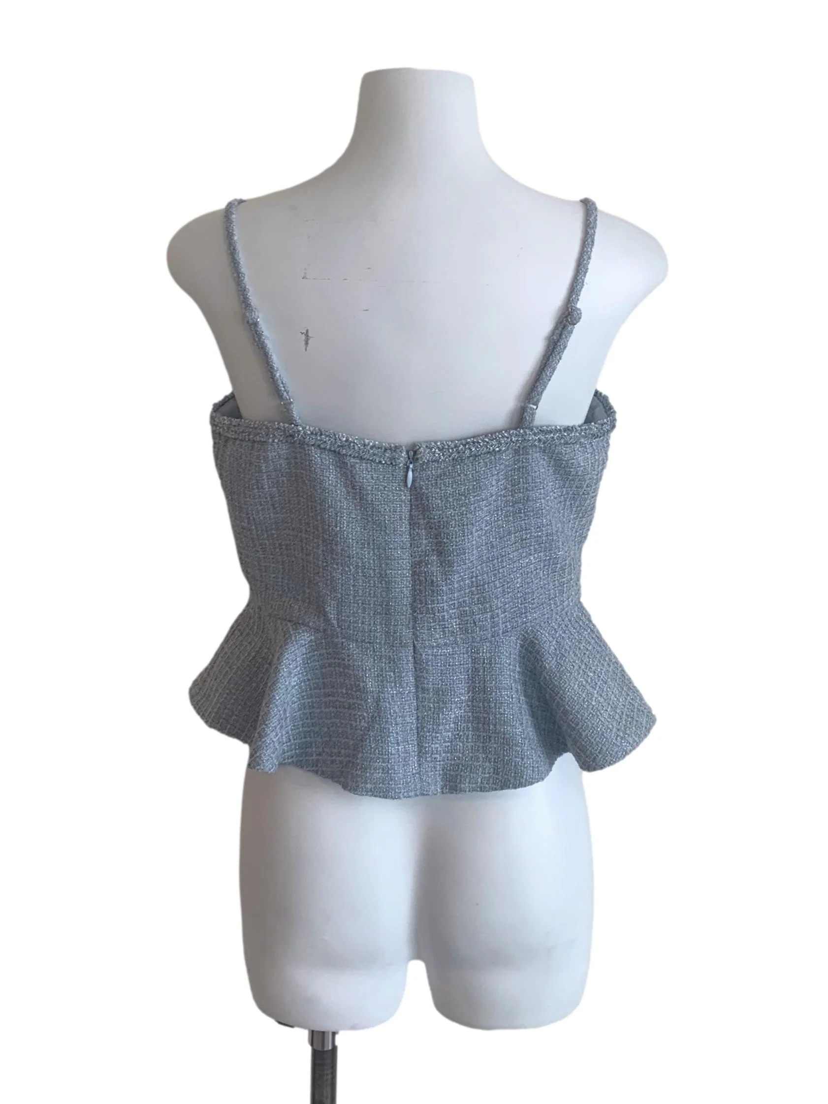 Light Blue Tweed Top - Image 2