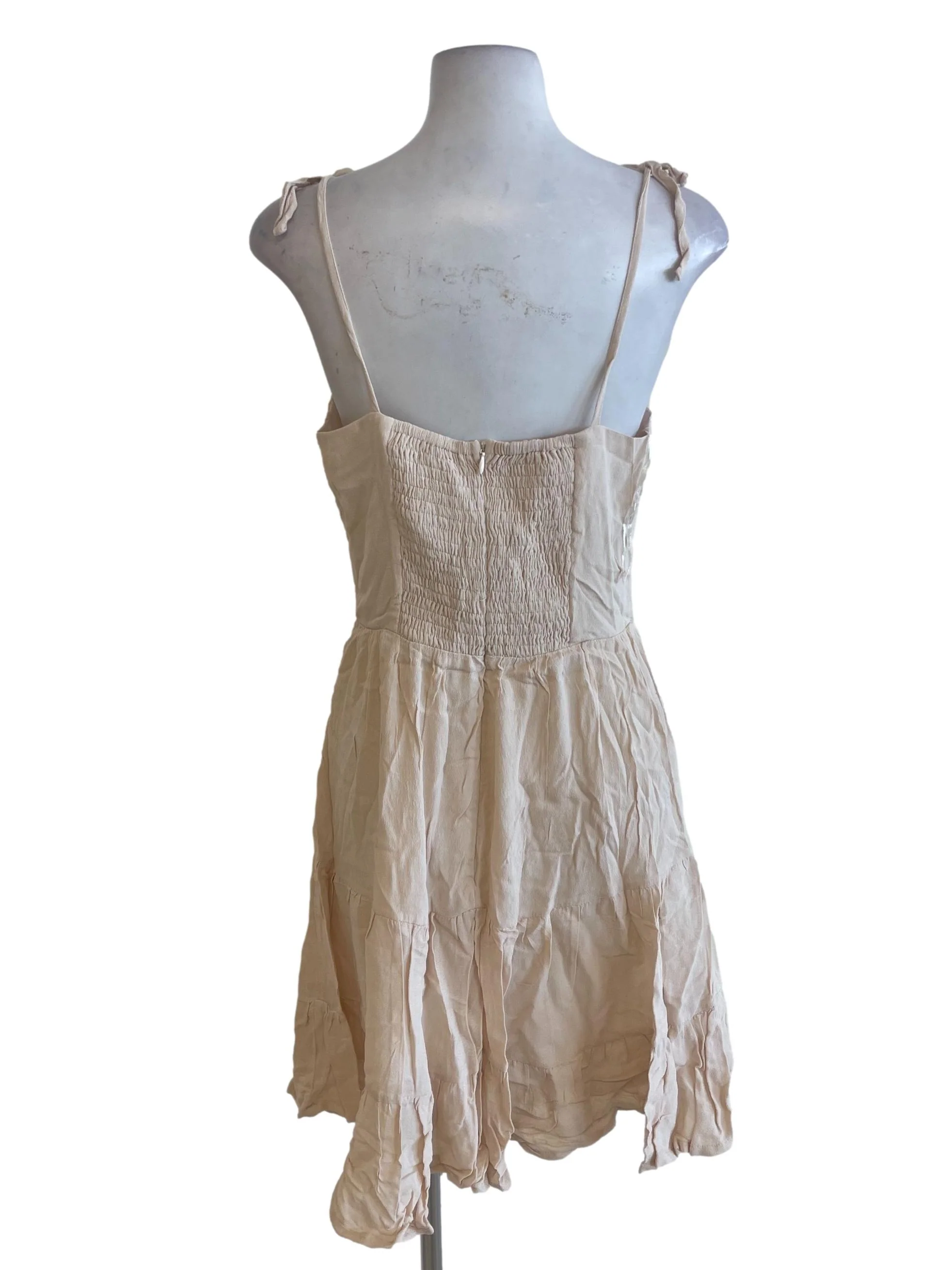 Light Cantaloupe Tie Strap Dress - Image 2