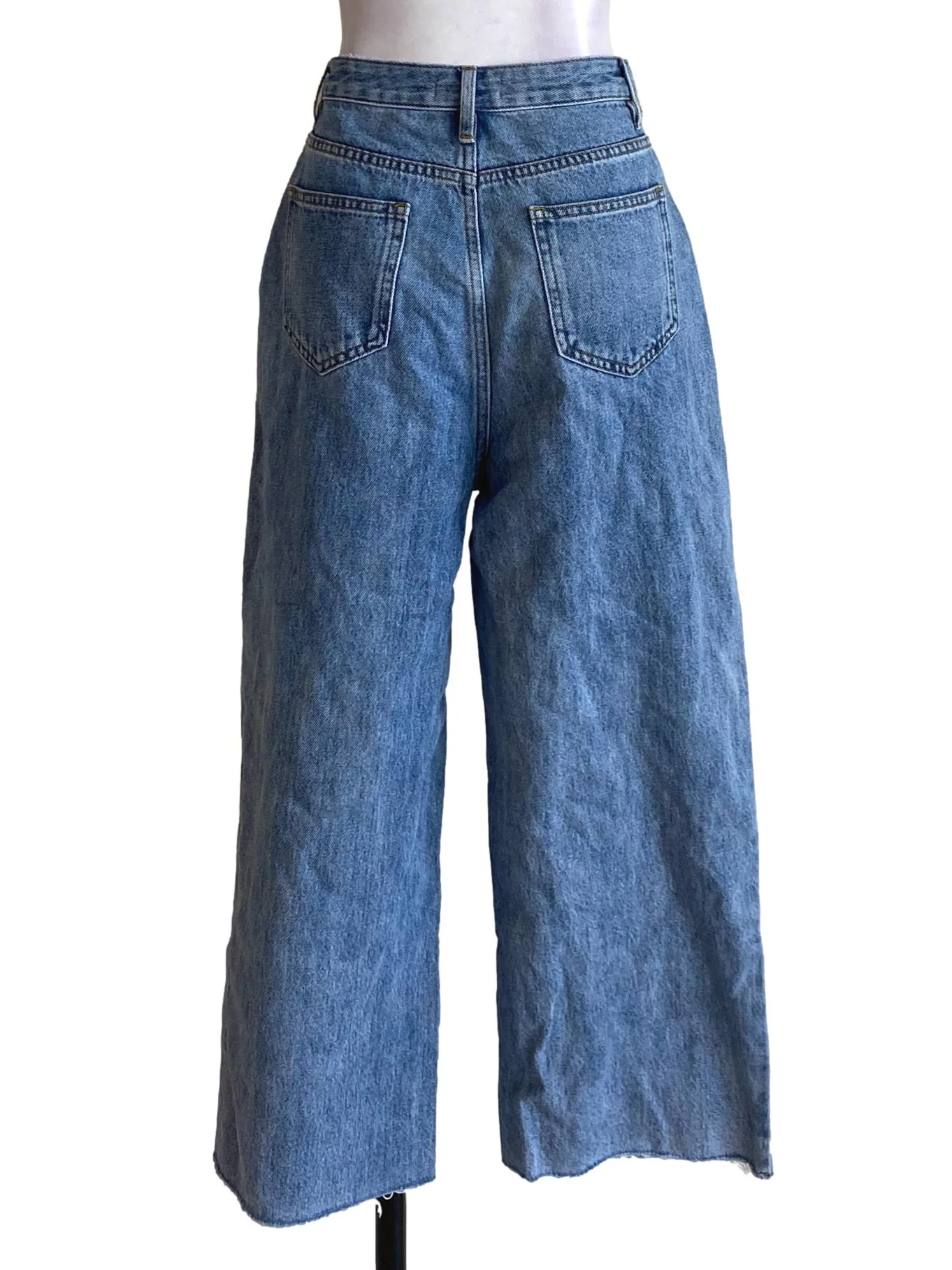 Light Denim Blue Distressed Jeans - Image 2