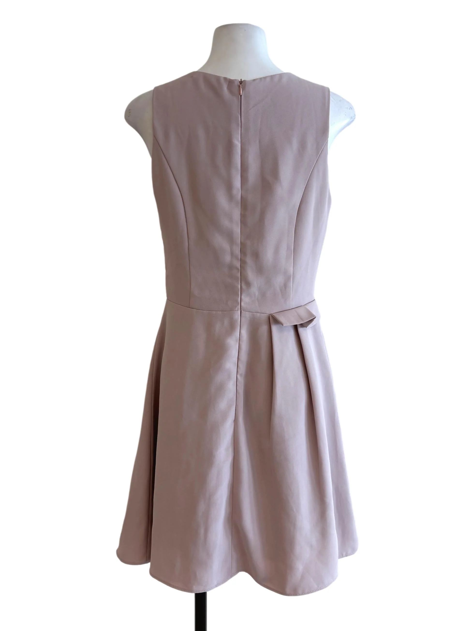 Light Fog Pleated A-Line Dress - Image 2