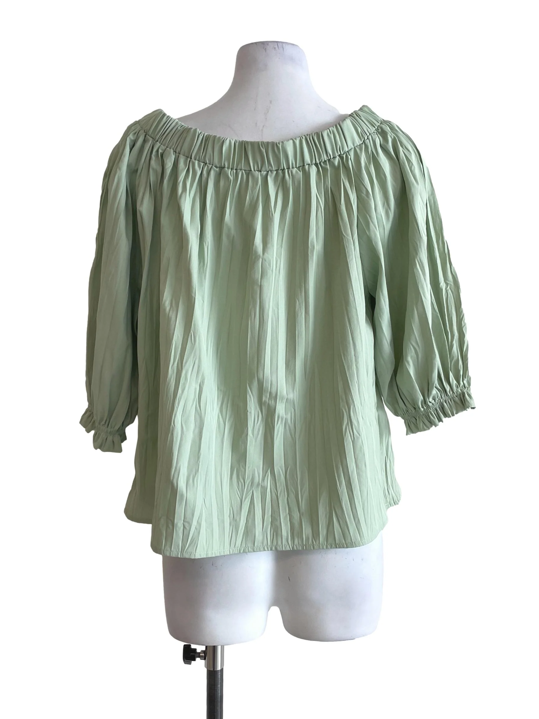 Light Green Off Shoulder Top LB - Image 2