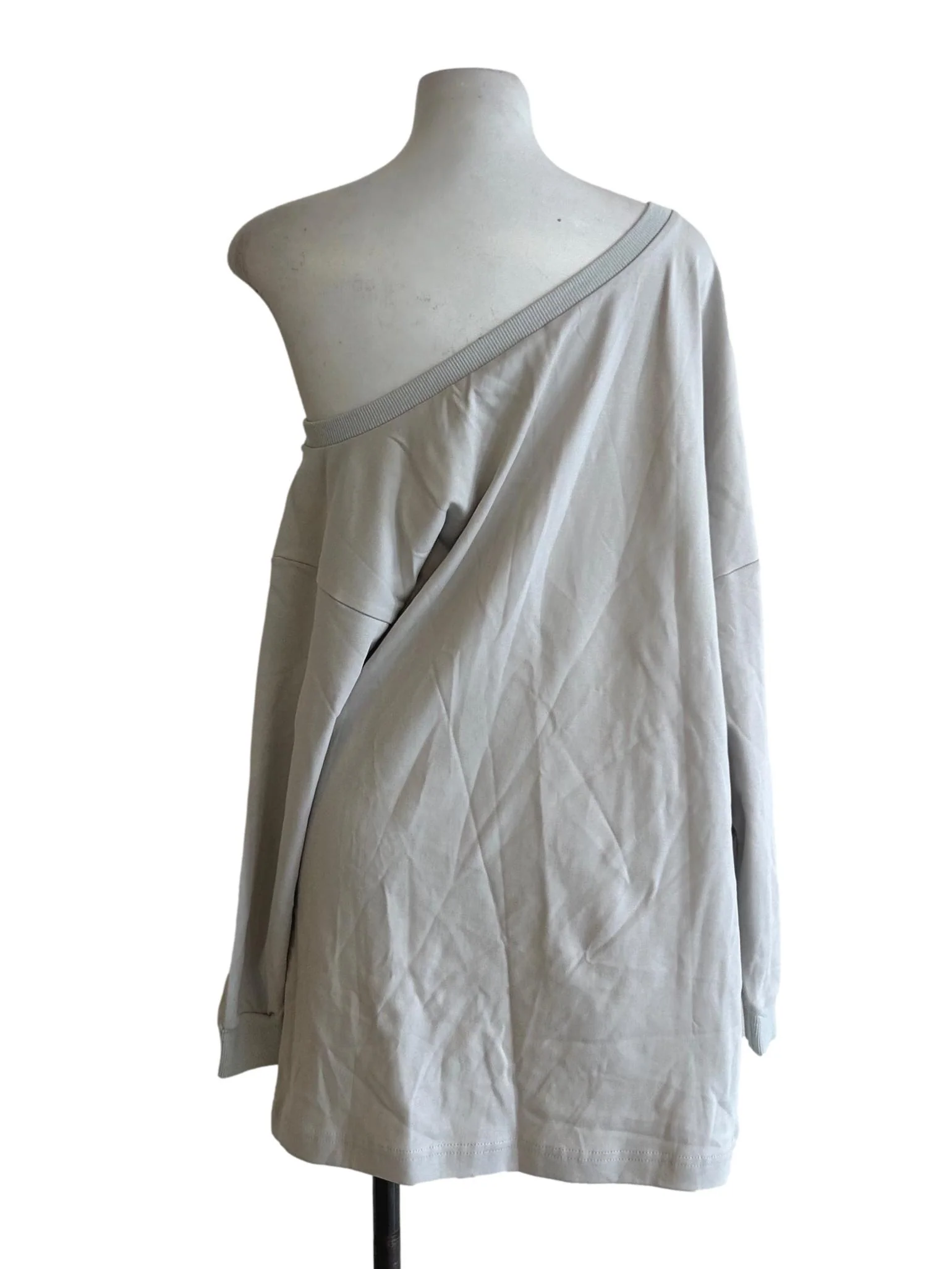 Light Grey Asymmetrical Sweatshirt - Image 2